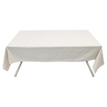 Home-trends24.de Tischdecke Tafeldecke Tischdecke Abwaschbar Wasserabweisend 135 x 230 Beige Weiß
