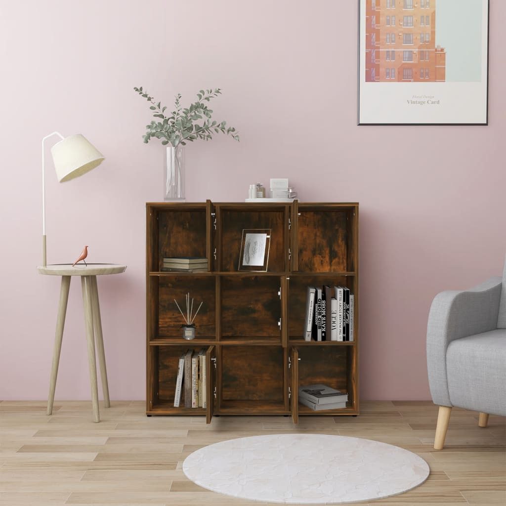 vidaXL Bücherregal Bücherregal Räuchereiche 90x30x90 cm günstig online kaufen