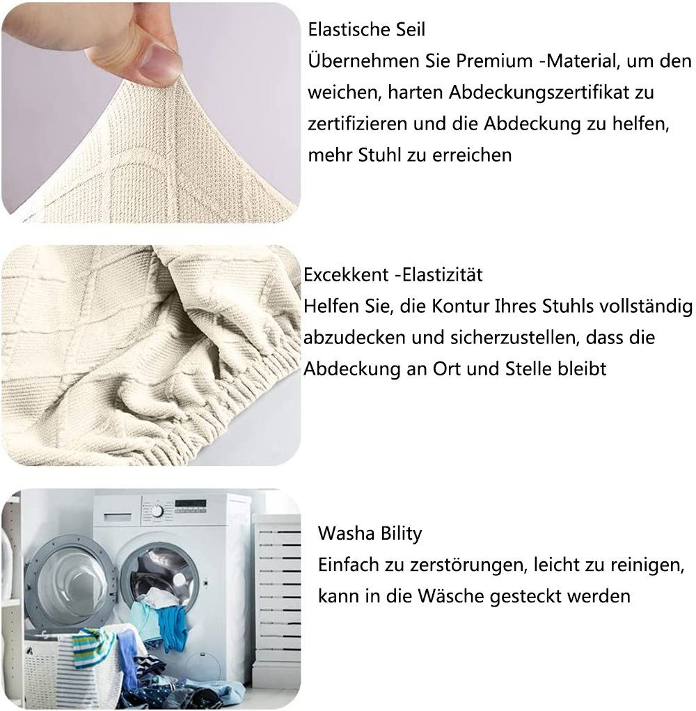 Stuhlhussen., Überzug Abdeckung, Stuhlbezug GelldG Abnehmbare Stretch Bi-Elastic