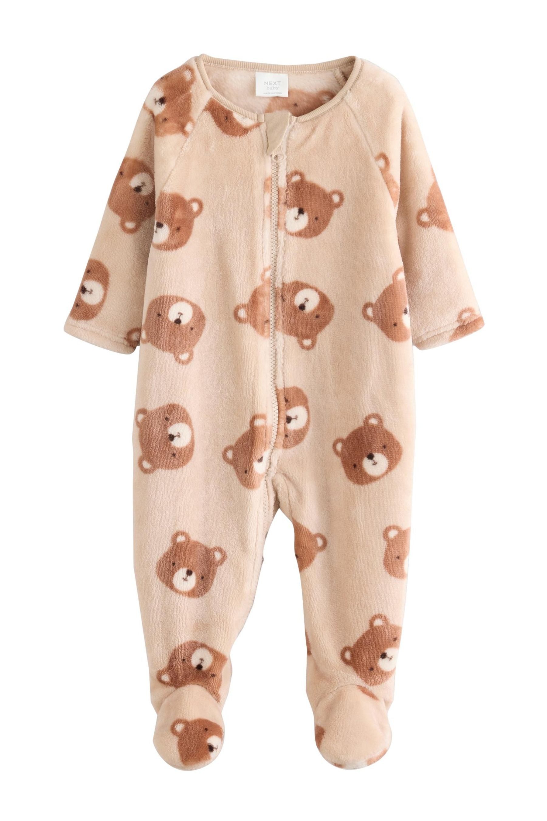 Schlafoverall Babyschlafanzug aus Fleece mit Sternenmuster