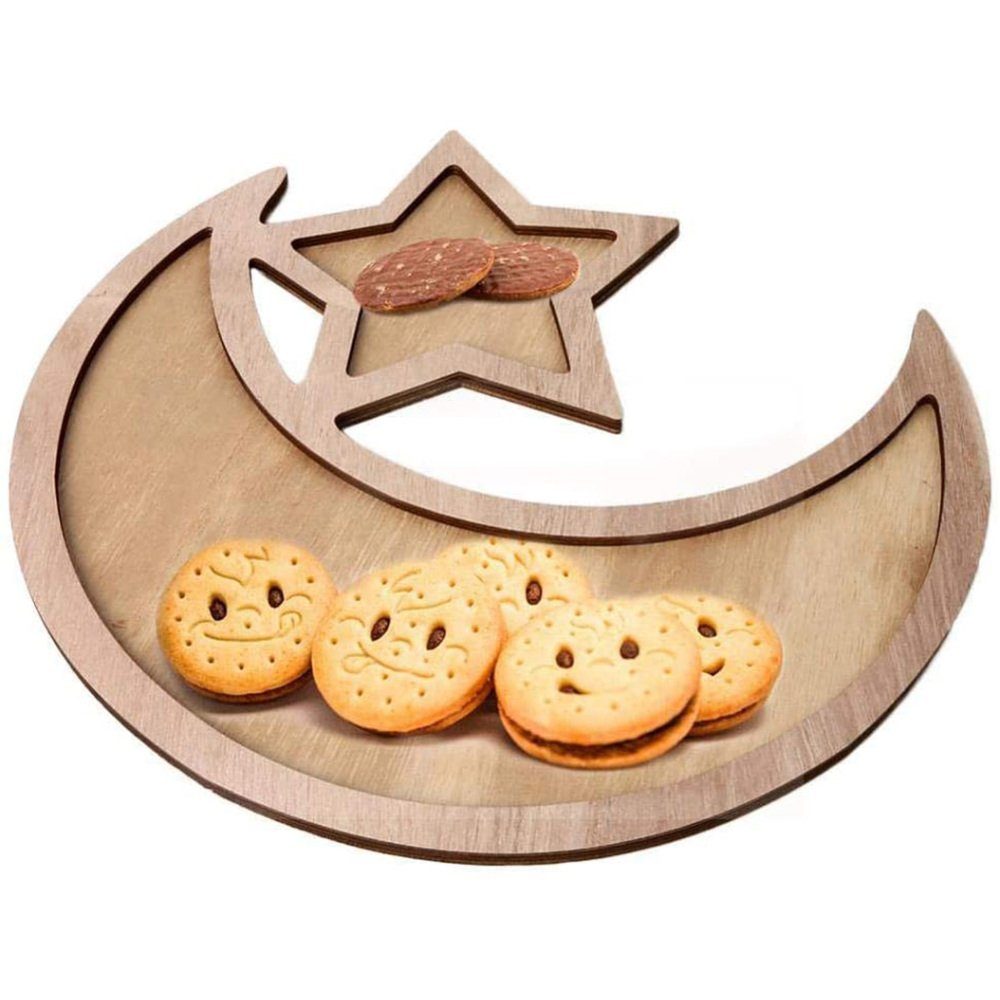 Jormftte Tablett, Dessert, Mond Dekotablett Ramadan Schmücken Eisen