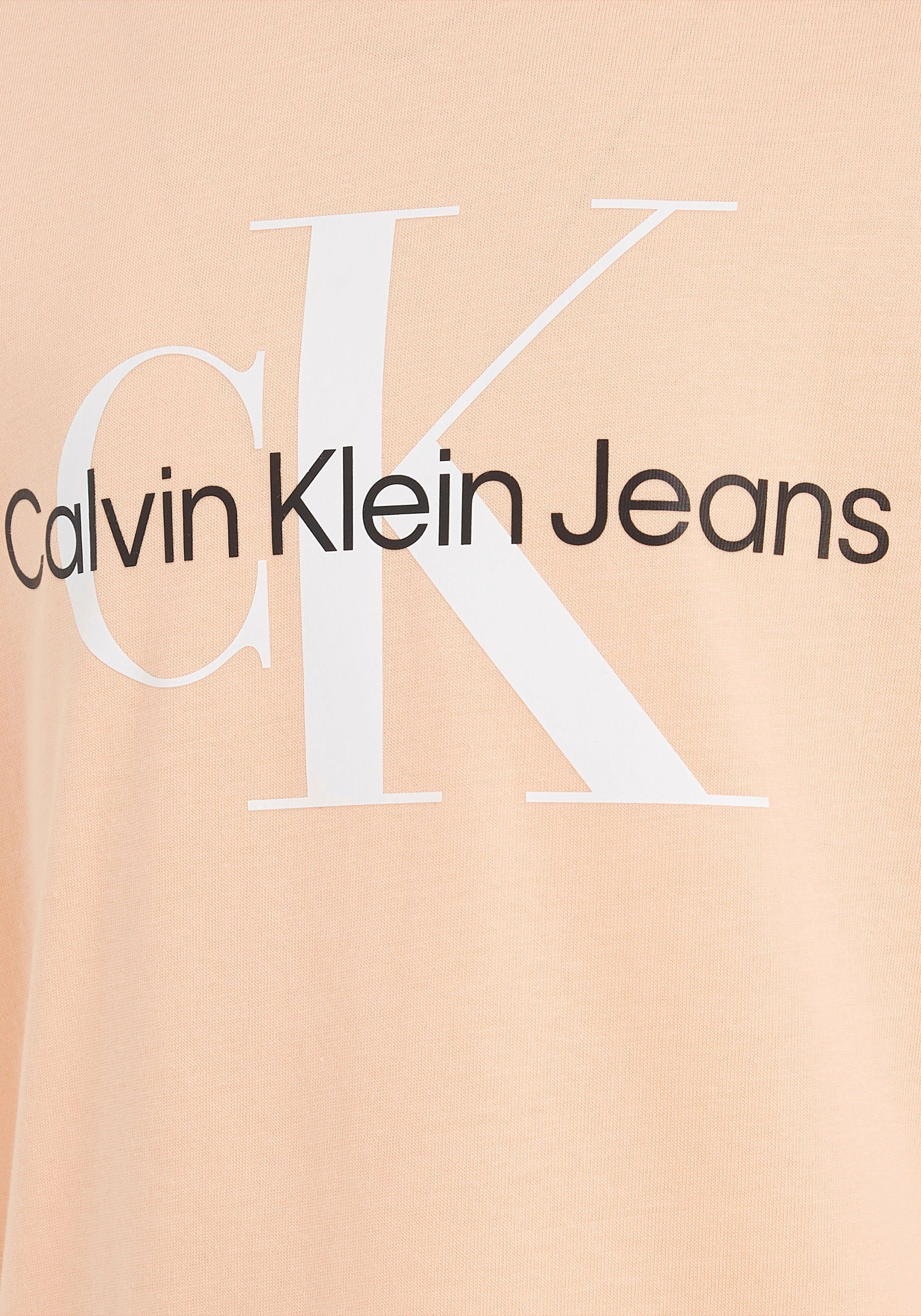 Calvin Klein und LOGO hellorange Junior Mädchen Jungen MiniMe,für Kinder T-SHIRT MONOGRAM Kids Jeans T-Shirt