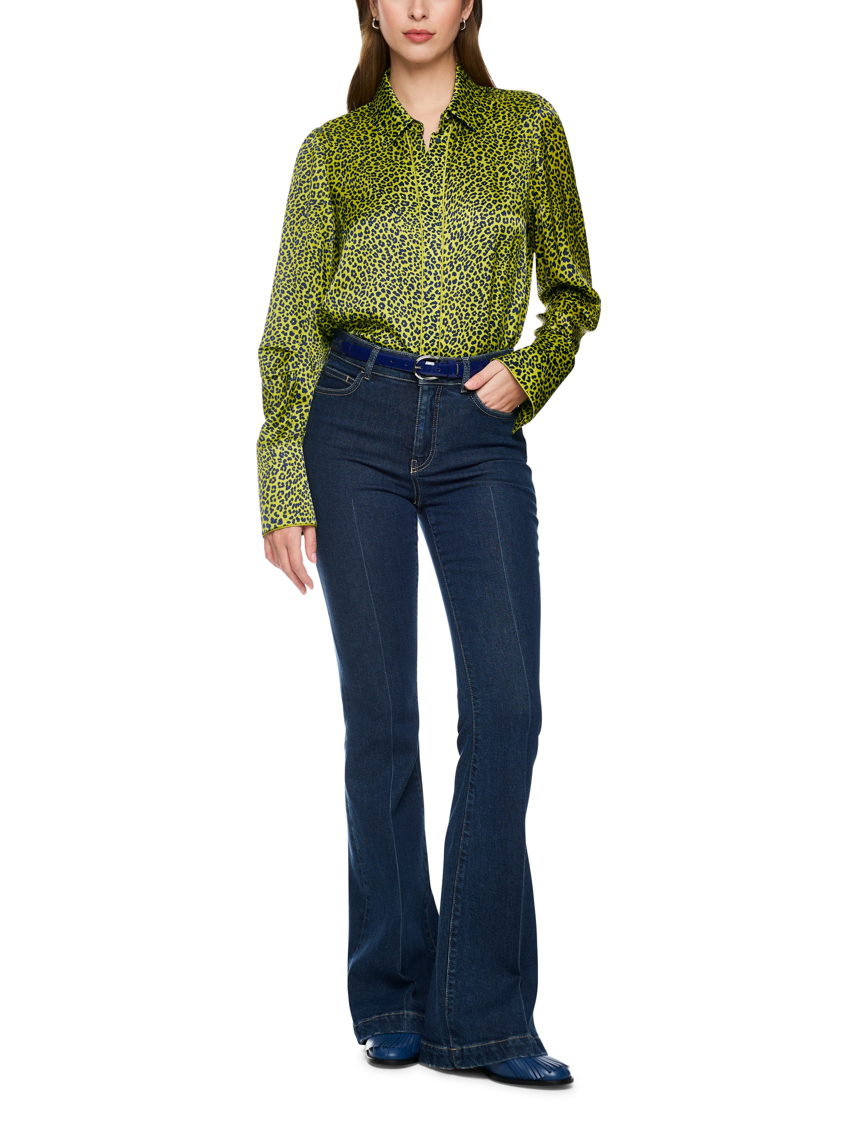 Marc Cain Langarmbluse Leolicious Premium Damenmode mit Animal Print