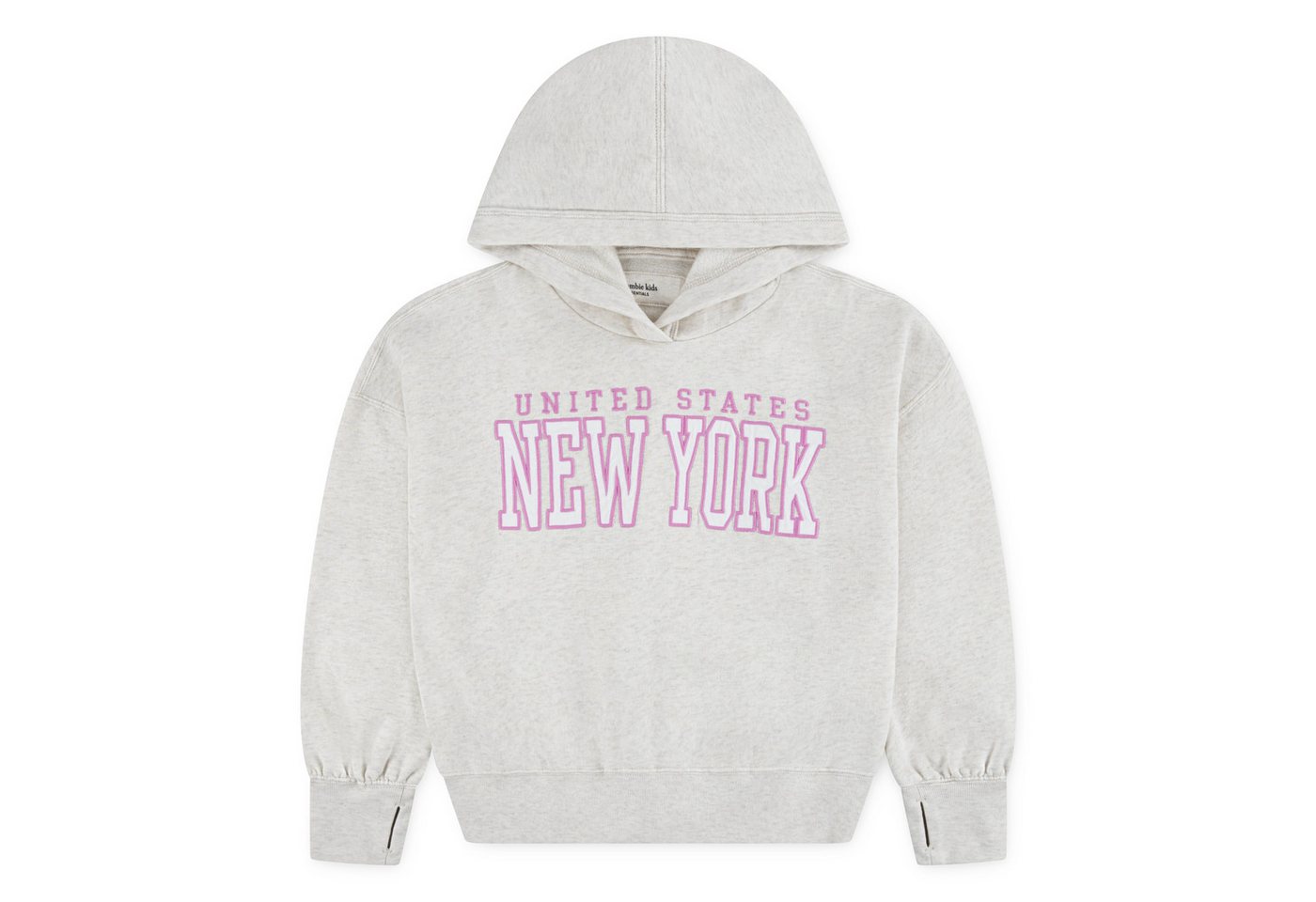 Abercrombie Kids Kapuzensweatshirt AFG NEW YORK POPOVER HOO mit Stickereien und Ärmelschlitzen, for girls