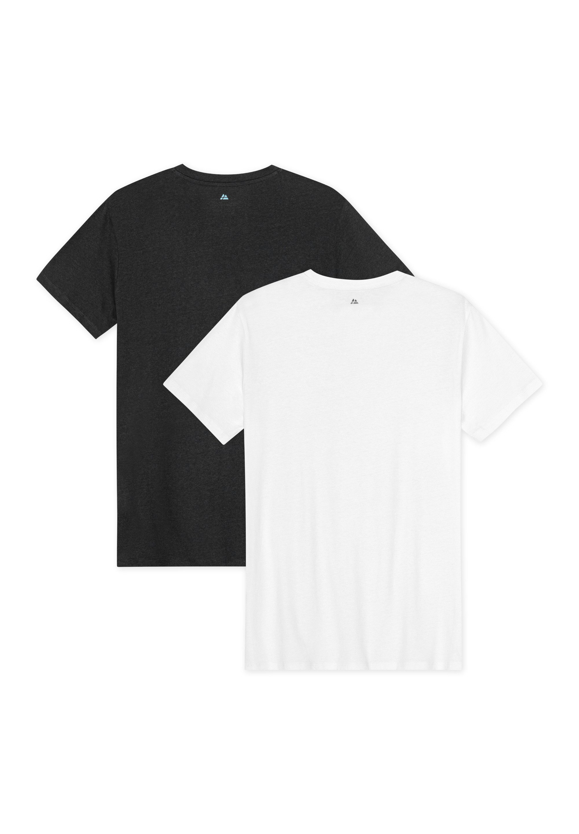 DANISH ENDURANCE T-Shirt Ease V-Neck Herren (2er-Pack) aus Modal & Baumwolle, leicht & atmungsaktiv