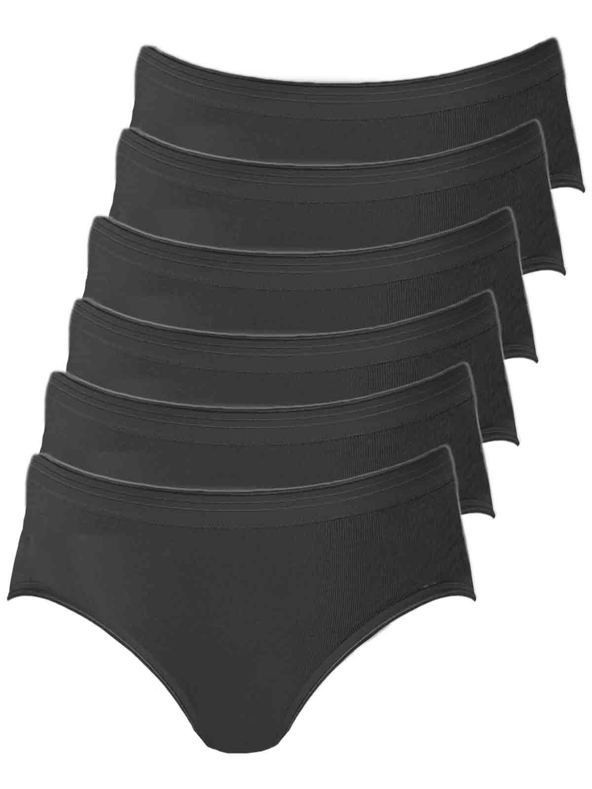 COMAZO Hüftslip 6er Pack Damen Hüftslip (Packung, 6-St) Zwickel schwarz
