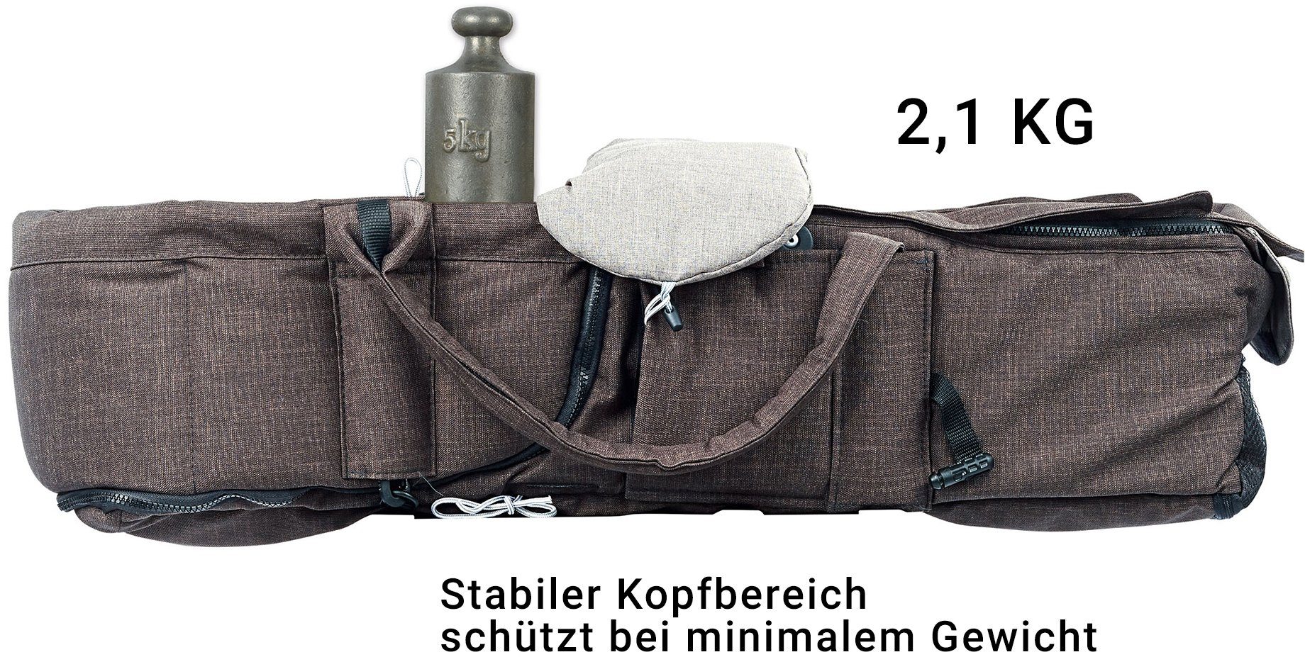 aus Tragetasche Gesslein eloxiert/tabak, C1 Handarbeit F10 & Design Air+, Deutschland Kombi-Kinderwagen Lift; mit grau meliert/Streifen,