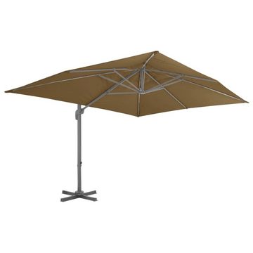 vidaXL Balkonsichtschutz Sonnenschirm mit Schirmständer Taupe