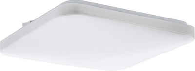 EGLO Deckenleuchte FRANIA, LED fest integriert, Warmweiß, Deckenleuchte, Material: Stahl, Kunststoff, Farbe: Weiß, L: 33 cm