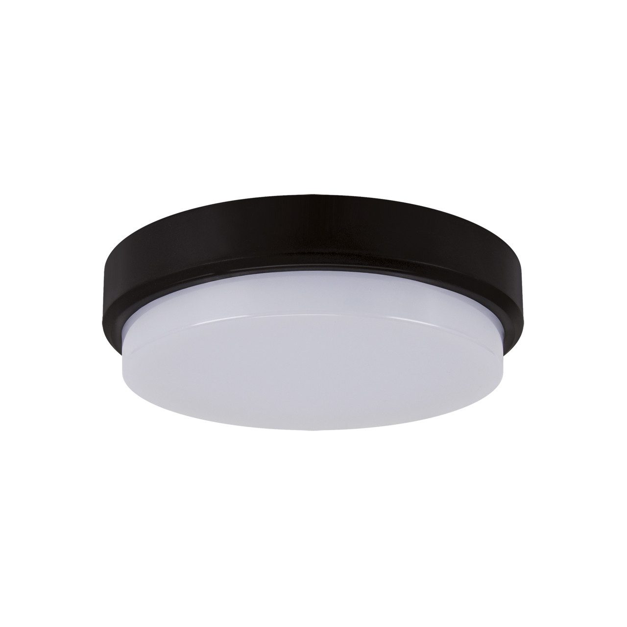 Licht-Erlebnisse Außen-Deckenleuchte VIOLA, LED, Neutralweiß, LED D: 17,5 cm rund IP65 Schwarz Weiß neutralweiß 4100 K 1580 lm
