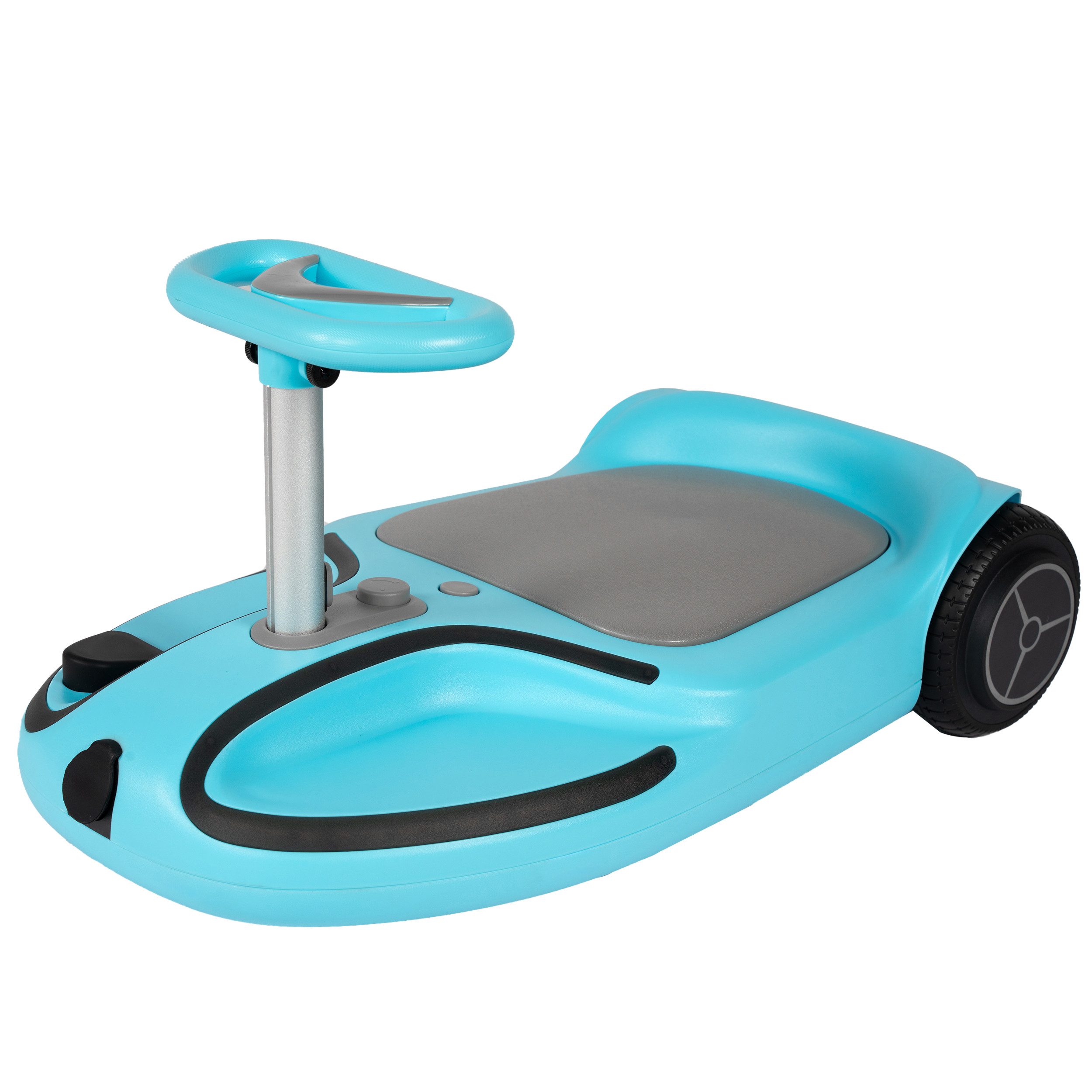 Vankel Elektro-Kinderroller Mini Elektro Kettcar 180W Motor, 24V Lithium Akku, 360° Wendigkeit, Kinderfahrzeug mit verstellbarem Sitz, Tretfahrzeug