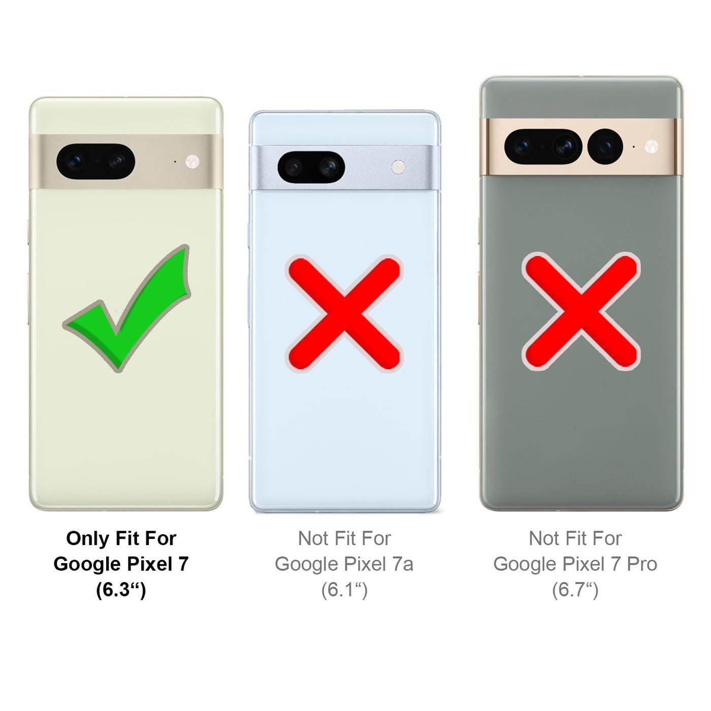 CoolGadget Handyhülle Wallet Klapp Tasche Book Case für Google Pixel 7 6,3 Zoll, Hülle Klapphülle Flip Cover Etui Schutzhülle