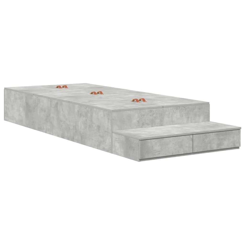 vidaXL Bett Bett mit Stauraum Beton günstig online kaufen