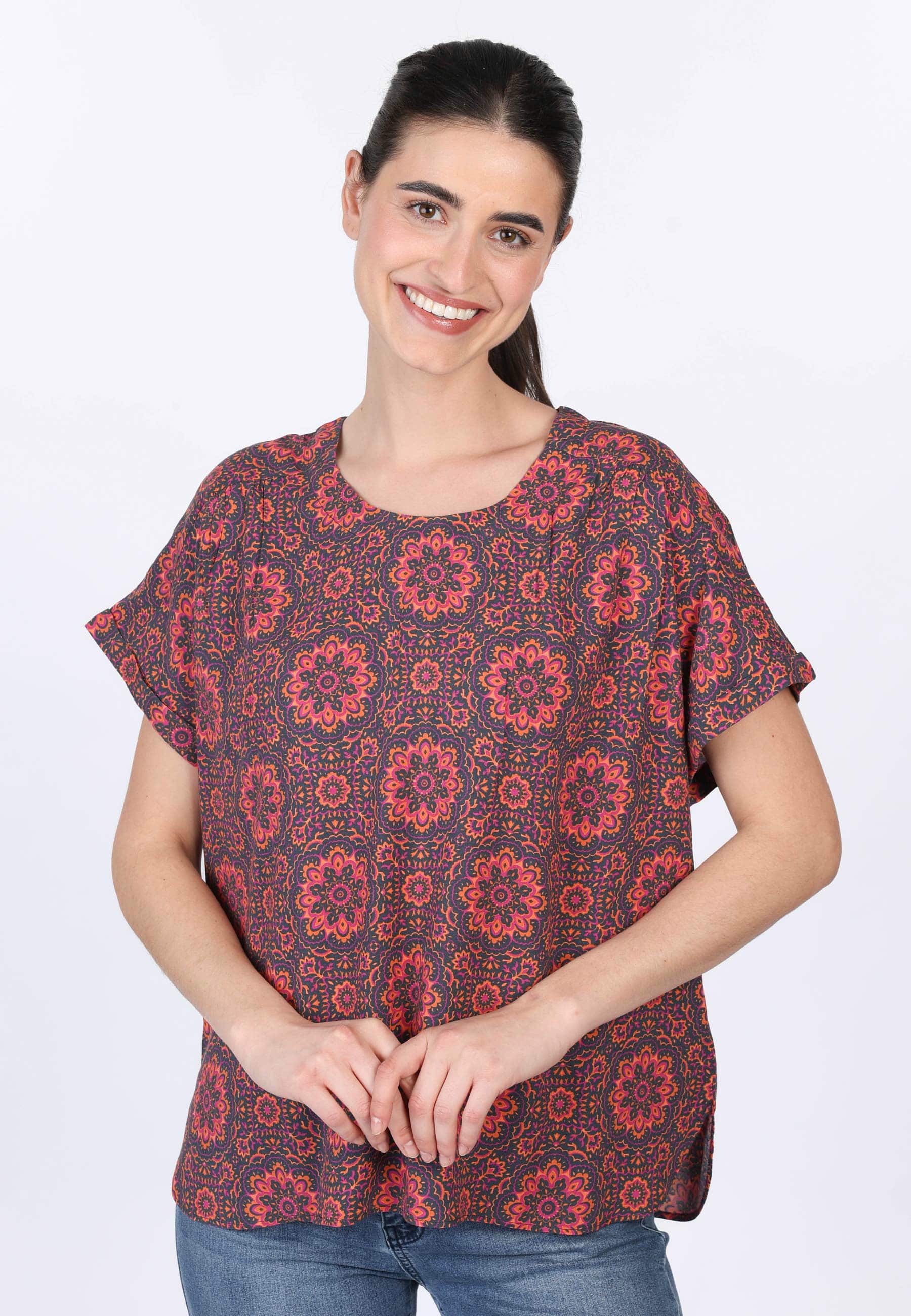 Deerberg Klassische Bluse ornamental günstig online kaufen