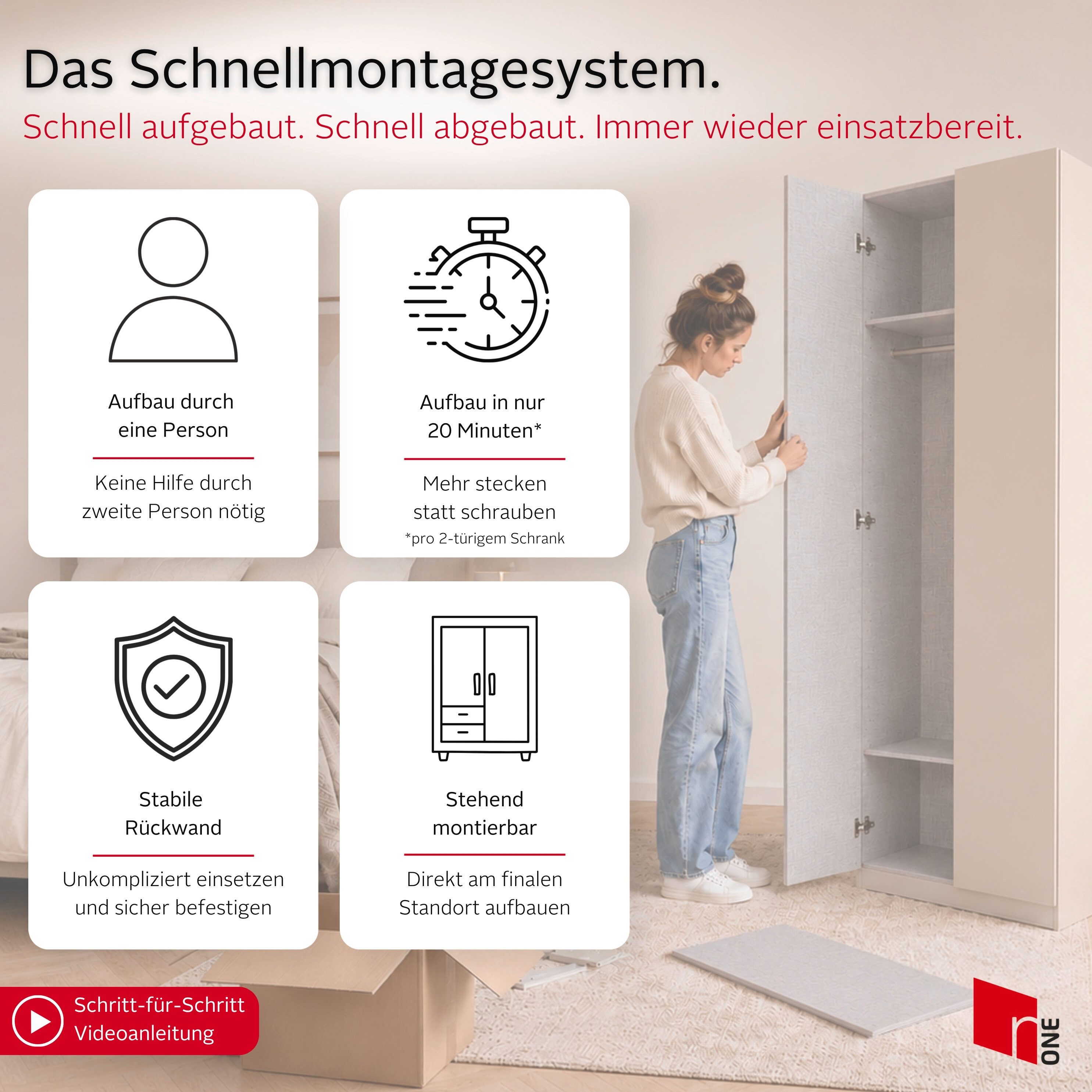 OTTO home Kleiderschrank Schrank Möbel Schlafzimmer Garderobe Mietswohnung WELTNEUHEIT NYLLA (3 Ausstattungsvarianten - Breiten 136-405 cm, Höhen 212/231 cm) PA – Bild 5 von 5