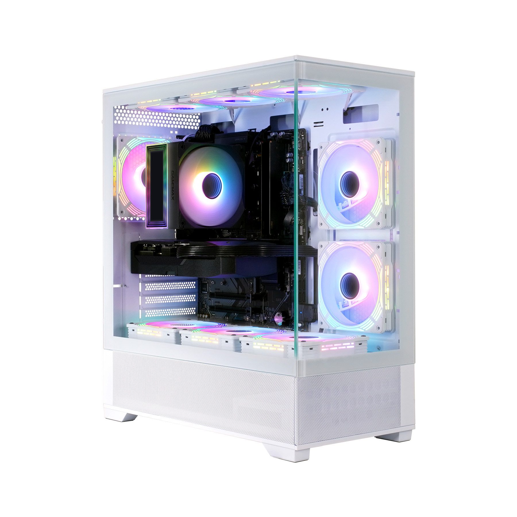 GAMEMAX Vista AW 8034 AMD Ryzen 5 9600X 16GB DDR5 1TB SSD RX 9070 XT Gaming-PC (AMD Ryzen 5 9600X, RX 9070 XT, 16 GB RAM, 1000 GB SSD, Luftkühlung aktiv, Windows 11, DDR5 RAM)