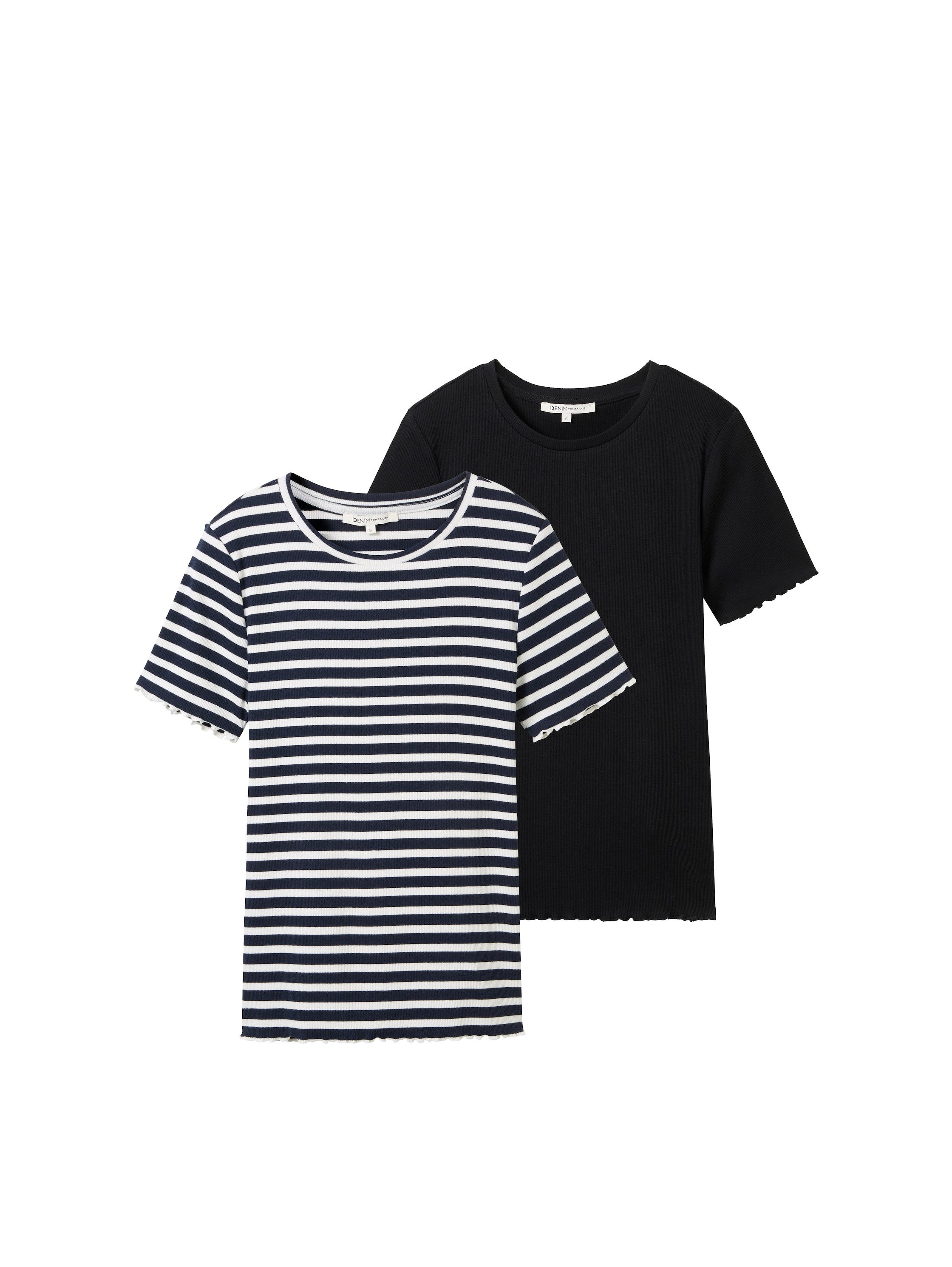 TOM TAILOR Denim T-Shirt (Packung, 2-tlg) günstig online kaufen