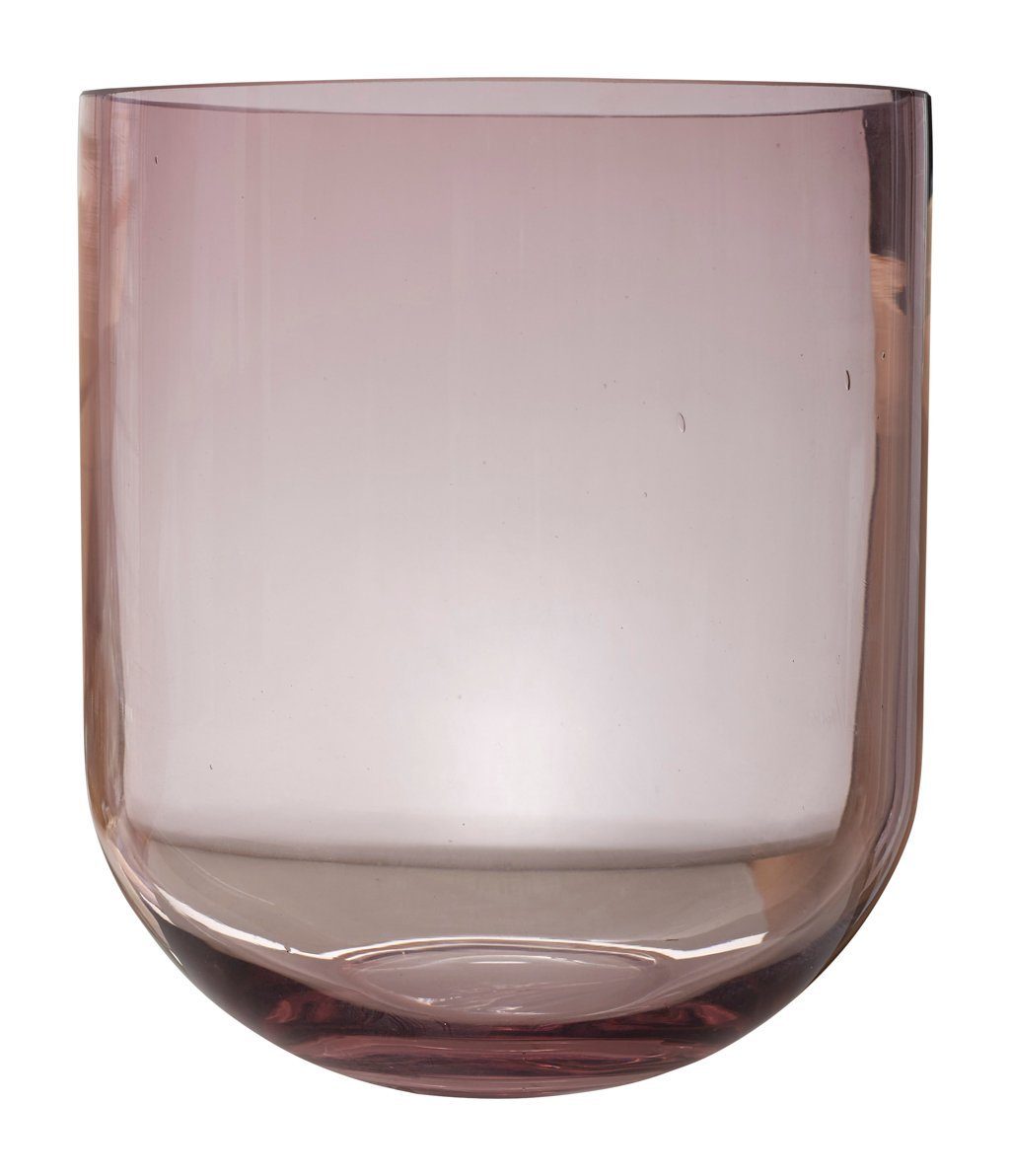 Rudolph Keramik Windlicht Windlichtglas "Hanami", Ø 12cm, H 14cm, rosè (1 St), schweres, dickes Glas