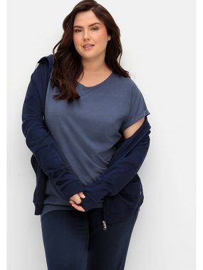 Sheego T-Shirt Große Größen mit elastischem Saumbund