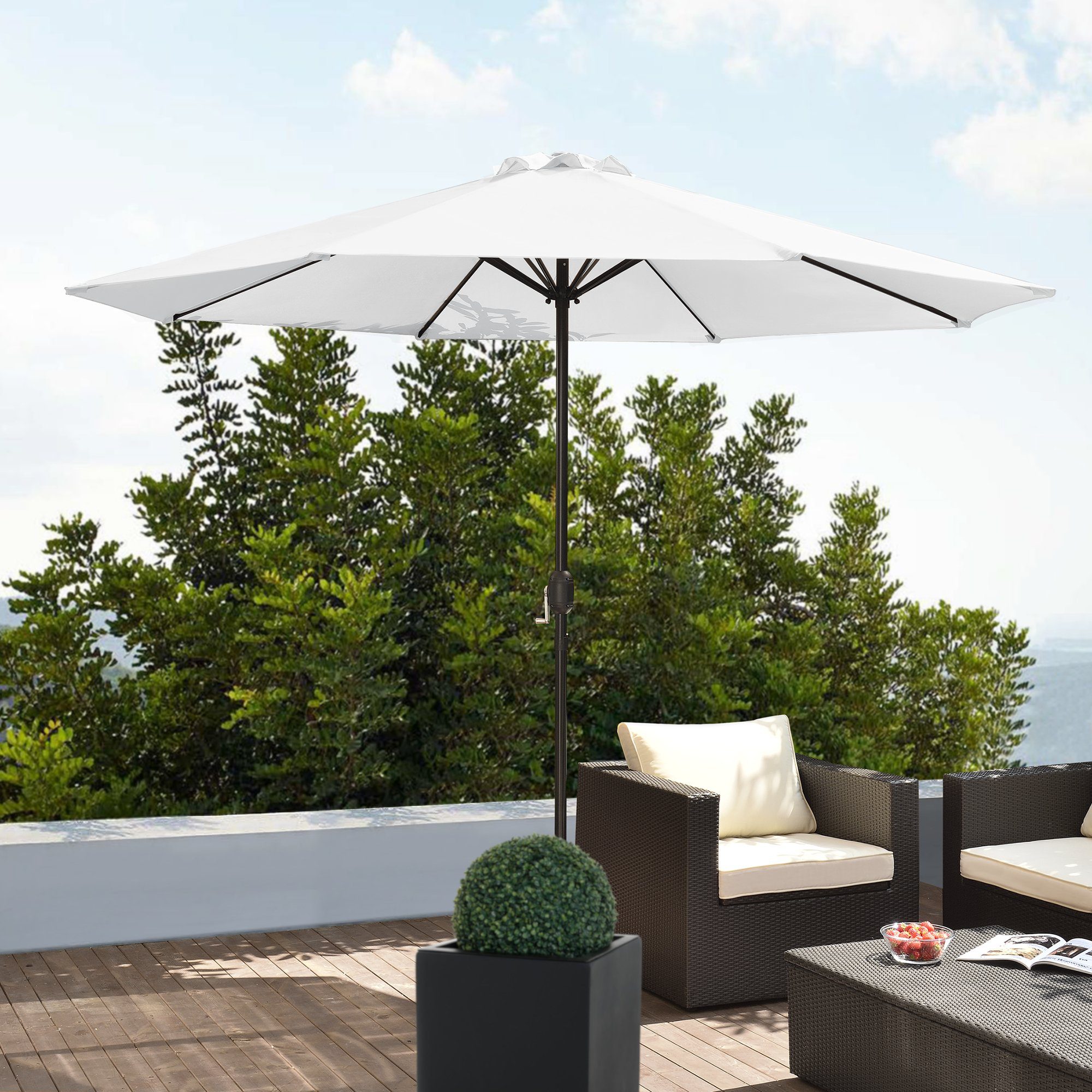 casa.pro Sonnenschirm, »Budapest« Kurbelschirm Marktschirm 230x300cm günstig online kaufen