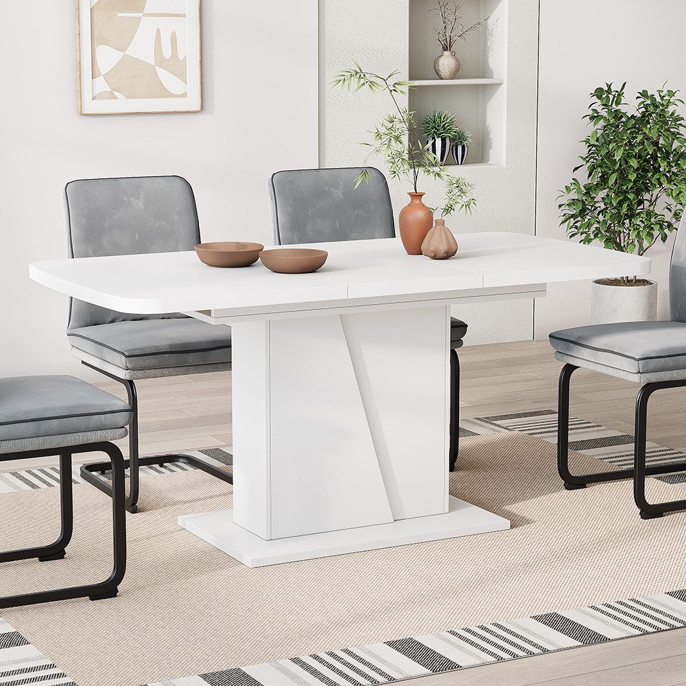 Vicco Esstisch Fenaro, Weiß, 120 x 80 cm ausziehbar (1-St)