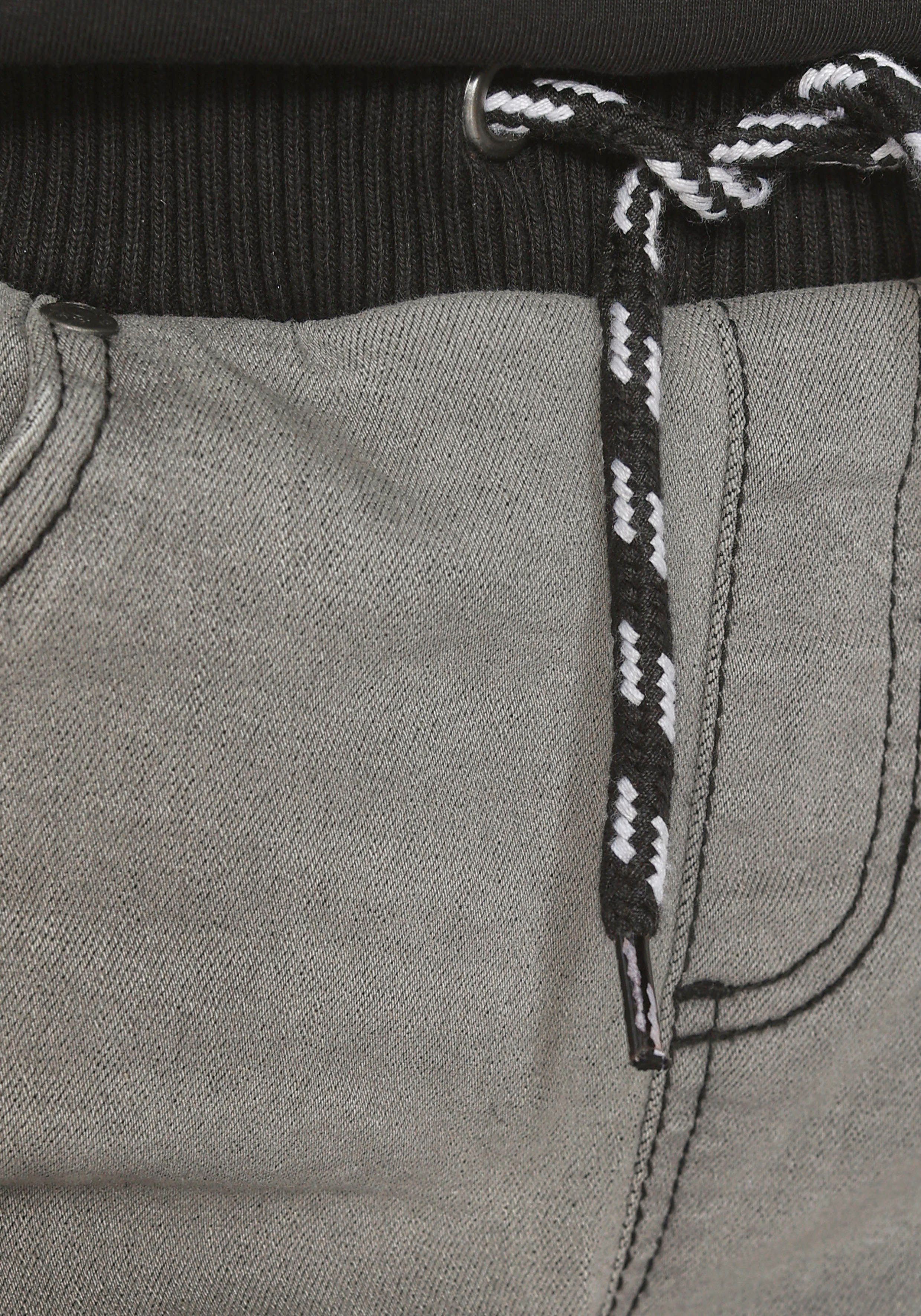 Arizona Schlupfjeans, Stretch-Jeans für Jungen bequeme O-Shape-Passform, Used-Look-Waschung