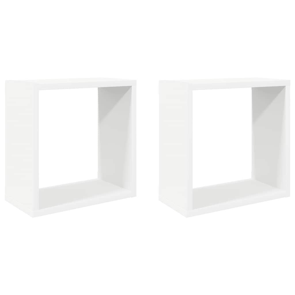 furnicato Wandregal Wand-Würfelregal-Set 30x15x30 cm Weiß aus Holzwerkstoff günstig online kaufen