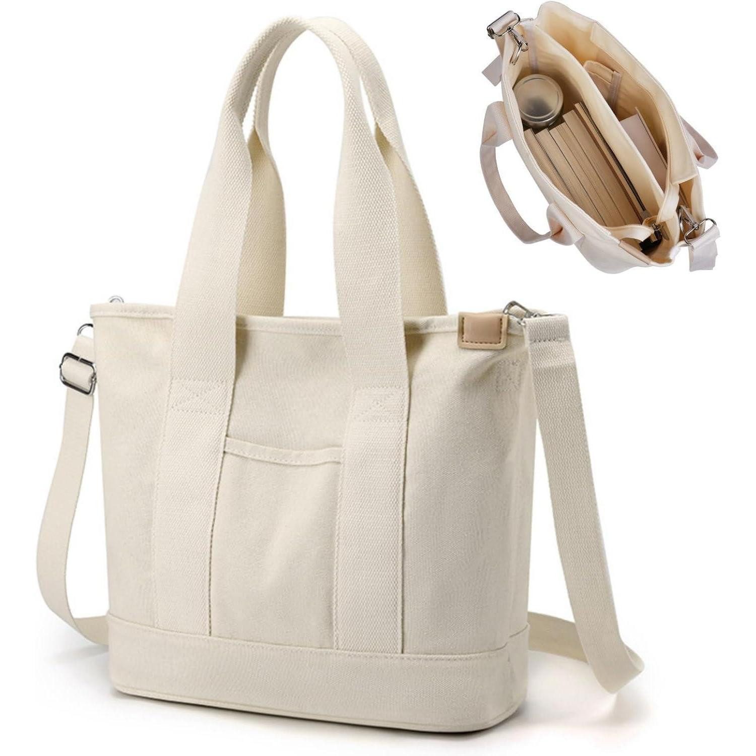 LuxusKollektion Tragetasche Canvas Handtasche Damen Umhängetasche Schultertasche mit