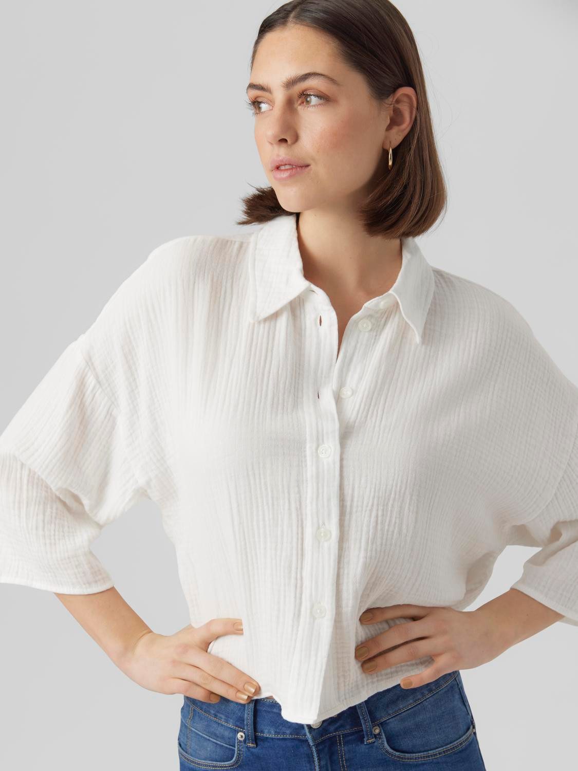 Vero Moda Hemdbluse VMNATALI CROP SHIRT günstig online kaufen