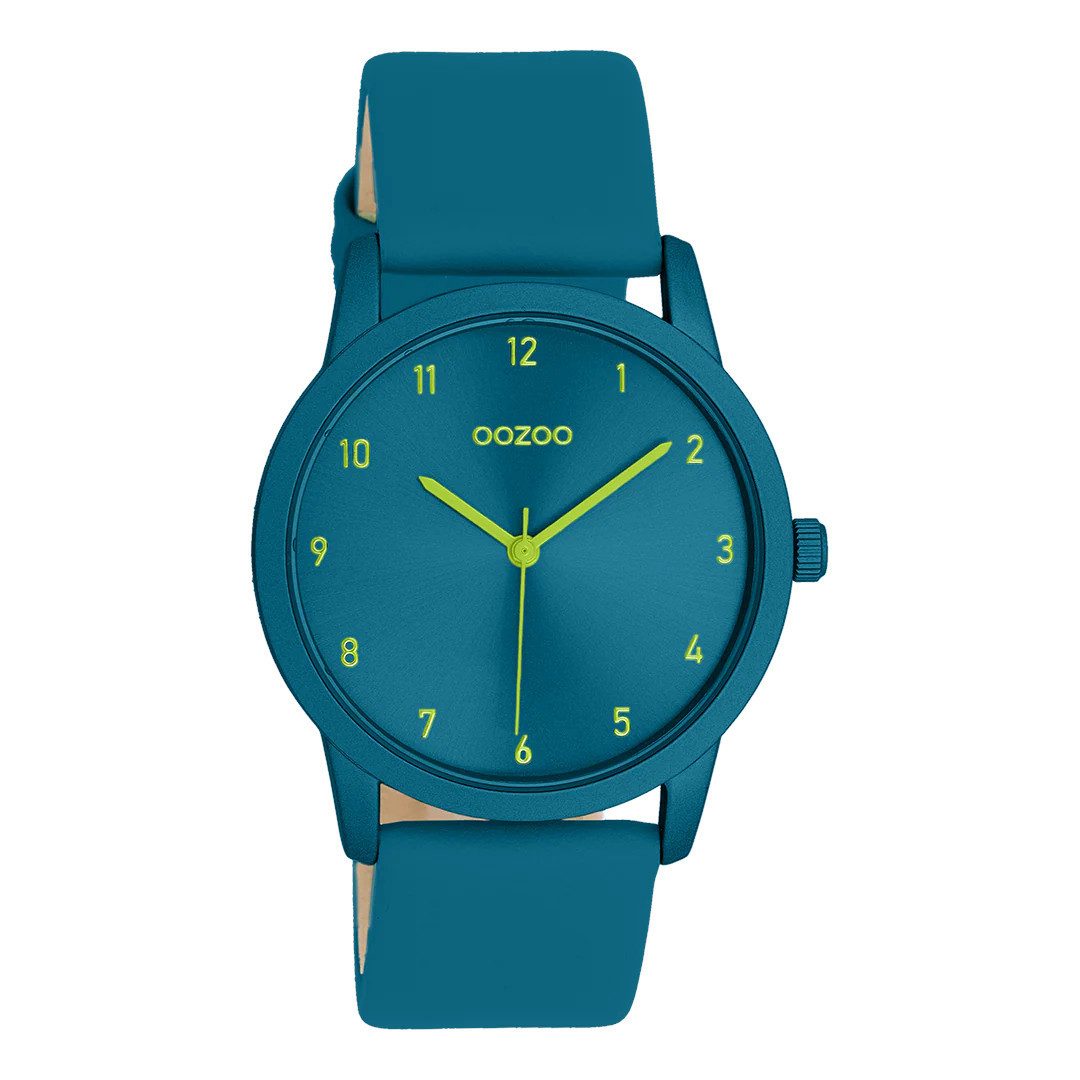 OOZOO Quarzuhr Damenuhr, 38 mm – Damen-Armbanduhr mit petrolfarbenem Gehäus günstig online kaufen