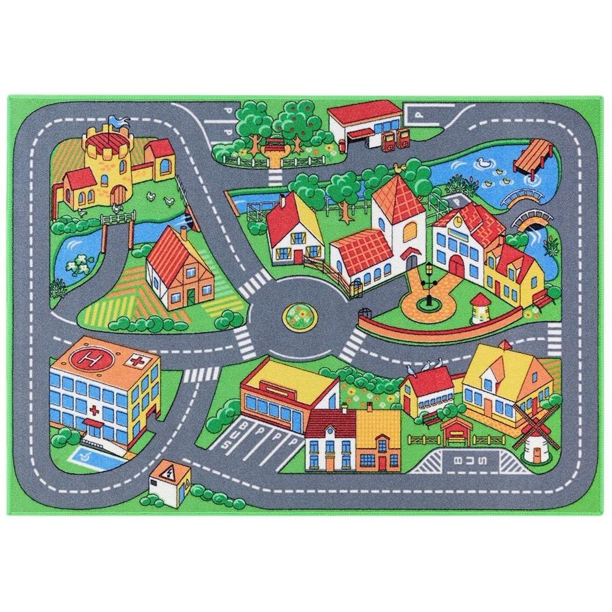 Kinderteppich »Straßenteppich Autoteppich Spielteppich Kinderteppich  Teppich Dorf 95 x 133 cm«, Gravidus online kaufen | OTTO