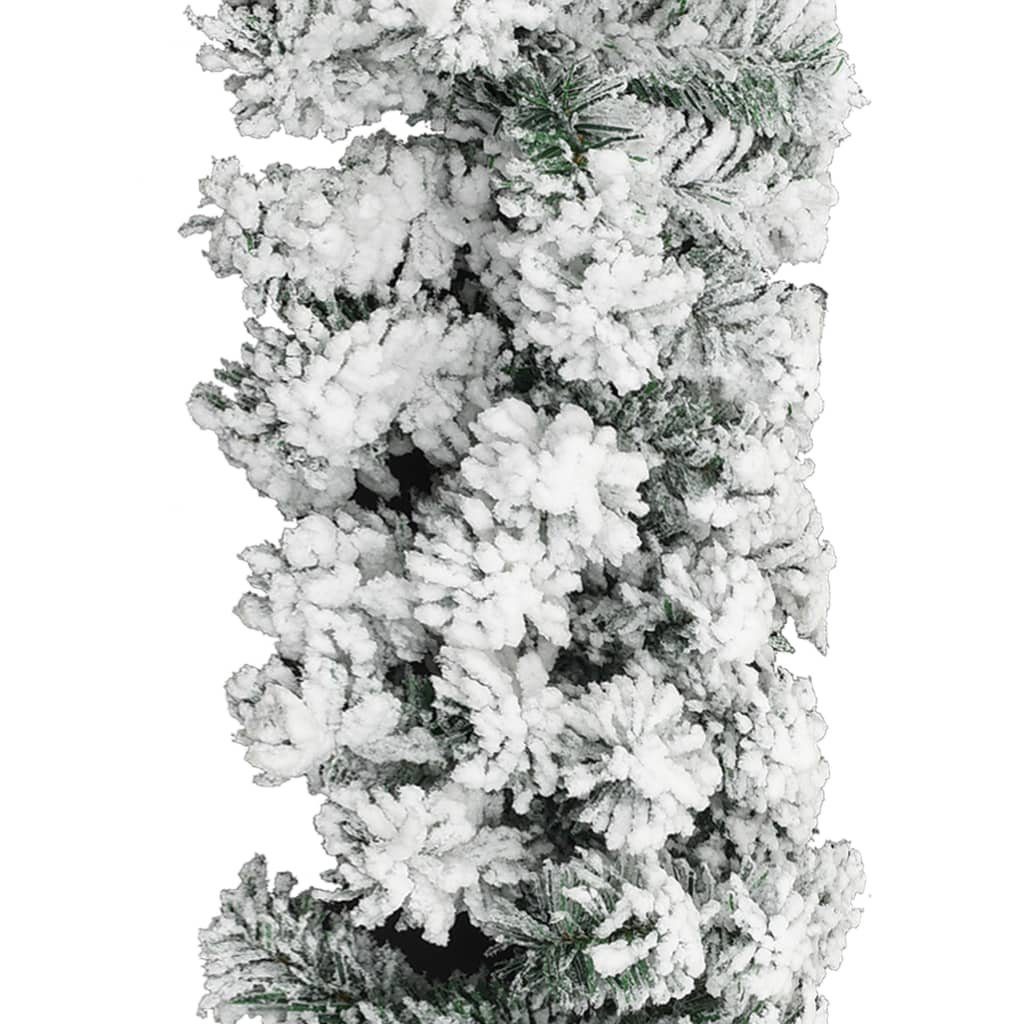 Grün vidaXL Weihnachtsgirlande Schnee mit m 5 Girlanden PVC