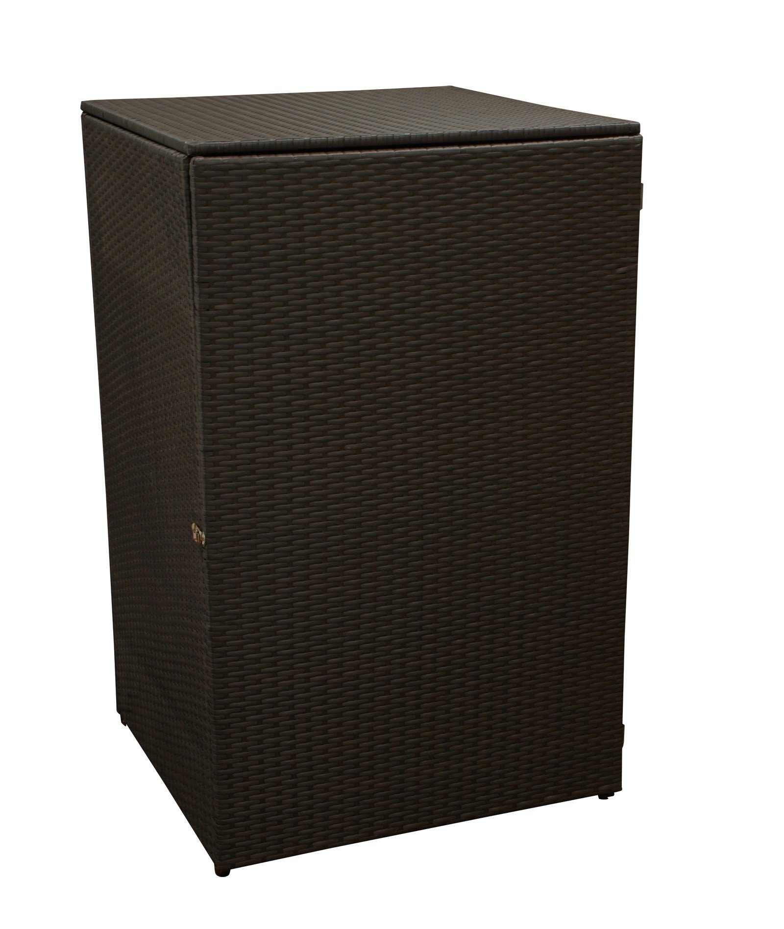 MERXX Mülltonnenbox, für 1 Tonne 240 Liter, Stahl + Polyrattan braun
