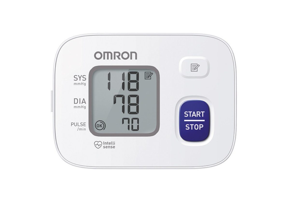 Omron Handgelenk-Blutdruckmessgerät OMRON RS2 Handgelenk-Blutdruckmessgerät mit Intellisense-Technologie, Erkennung unregelmäßiger Herzschläge, bewährte Qualitä – Bild 2 von 4
