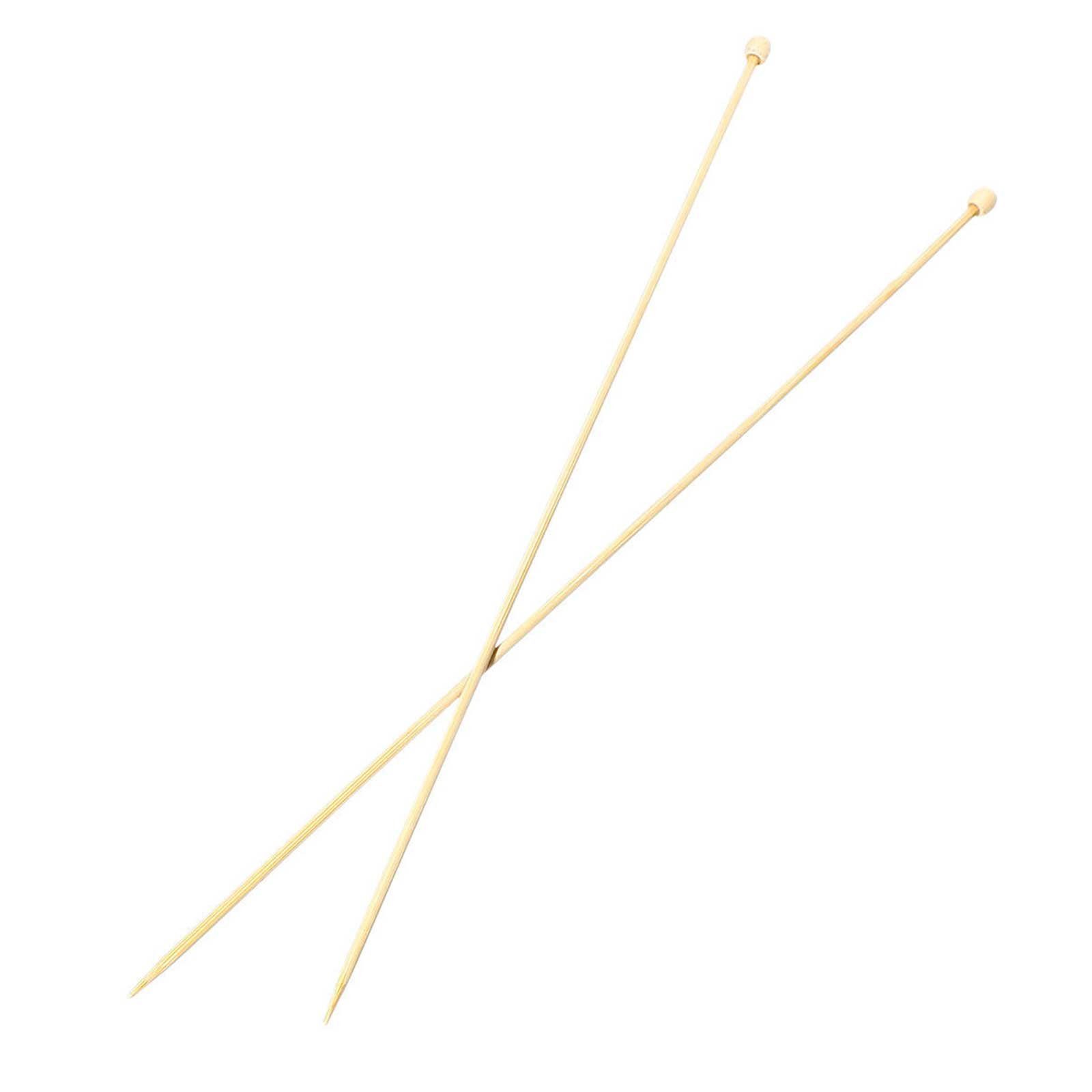 maDDma Stricknadeln 1 Paar Bambus-Stricknadel gerade Länge 35 cm Jackenstricknadeln, 3.535