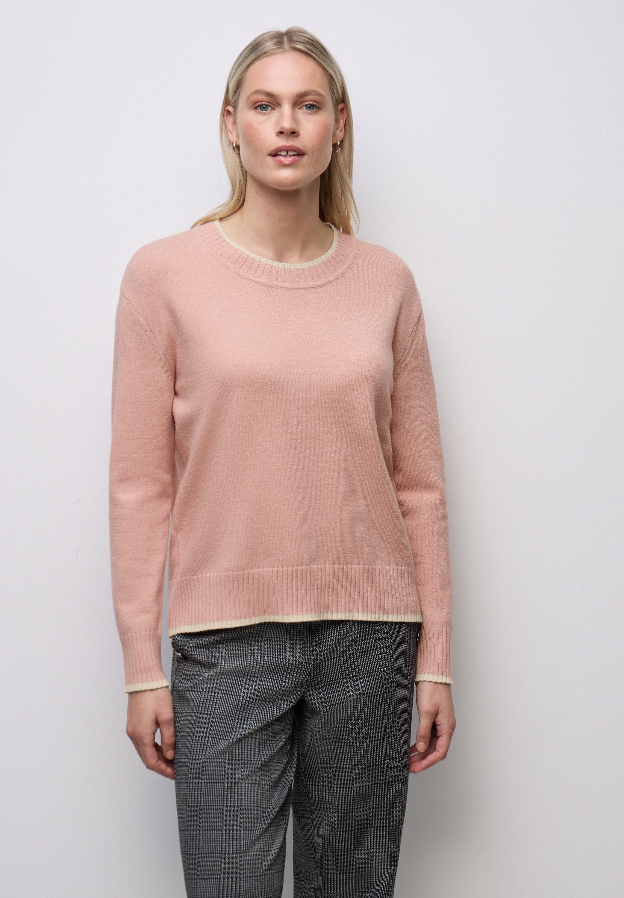 STREET ONE Strickpullover mit Materialmix günstig online kaufen