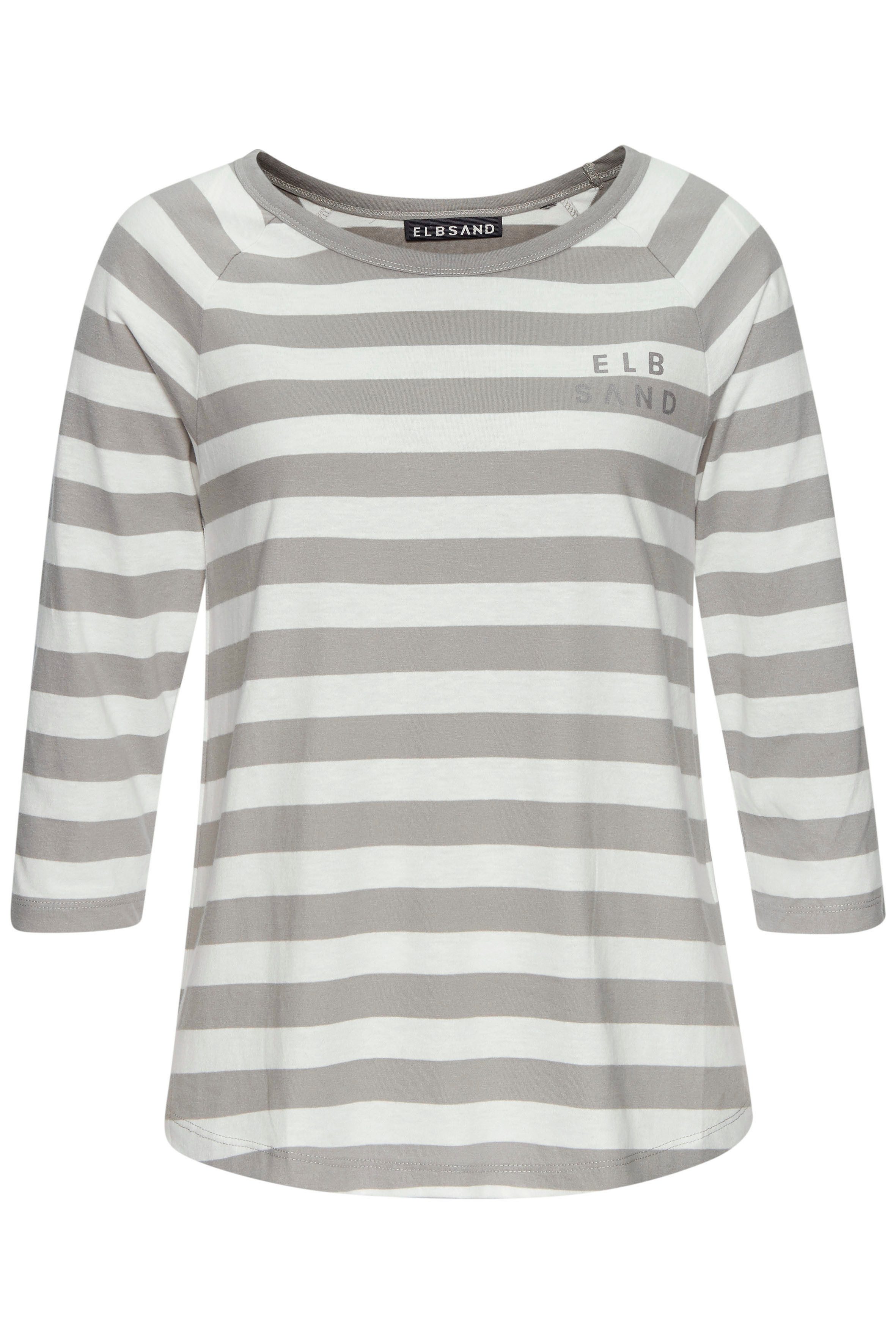 Elbsand 3/4-Arm-Shirt mit Streifen, Rundhalsausschnitt, Jerseyshirt günstig online kaufen