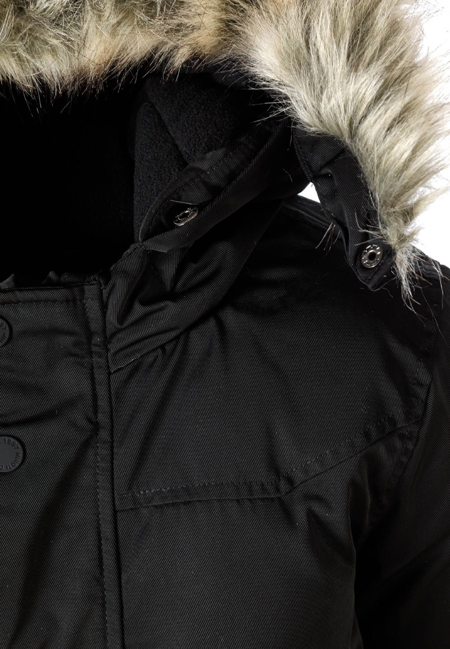 MINOTI Parka Längere Jacke mit Kapuze mit Kunstfellbesatz  (2y-14y)
