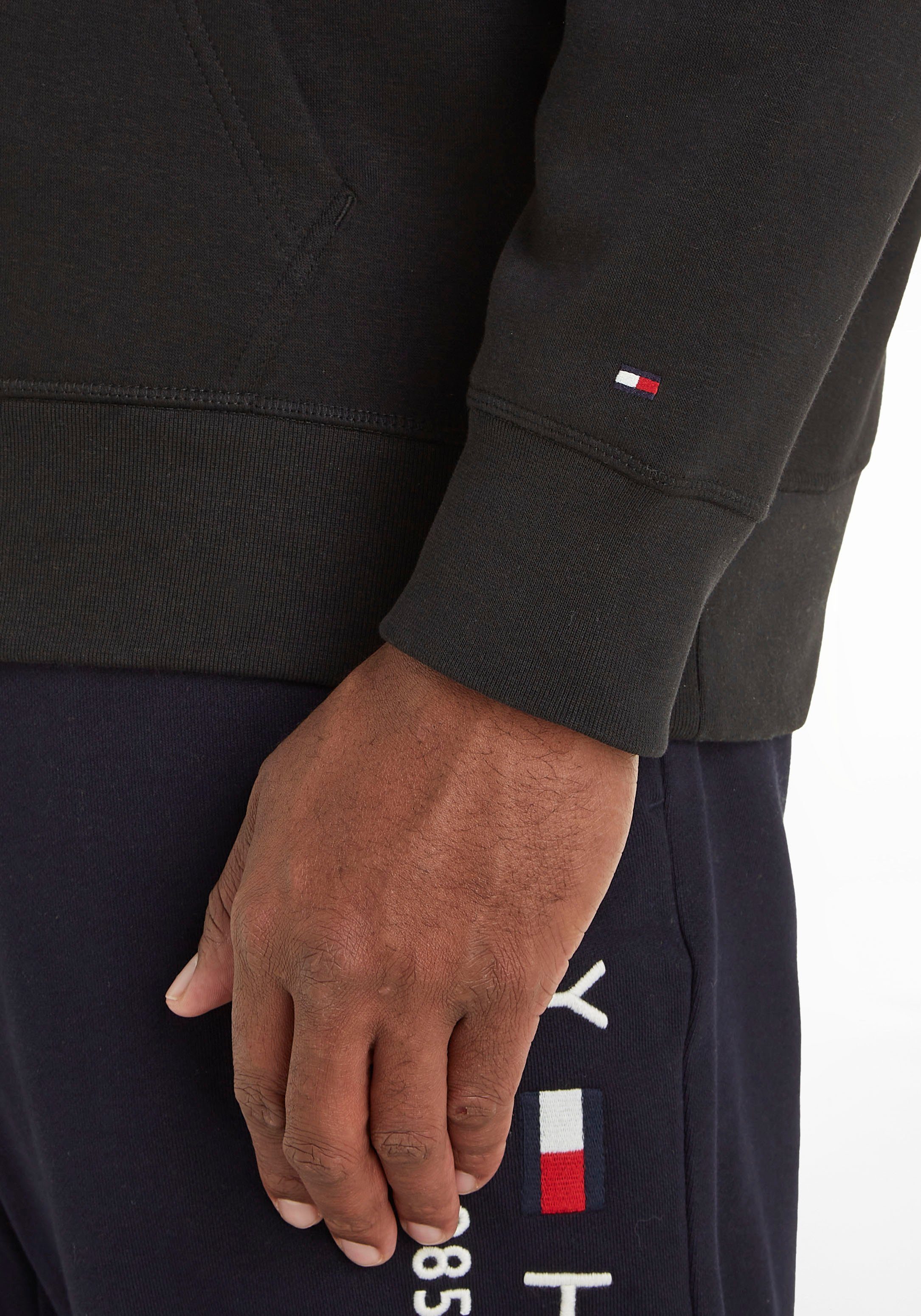 Big Hilfiger Kapuzensweatshirt Tommy Tall & Bundabschlüssen mit schwarz breiten