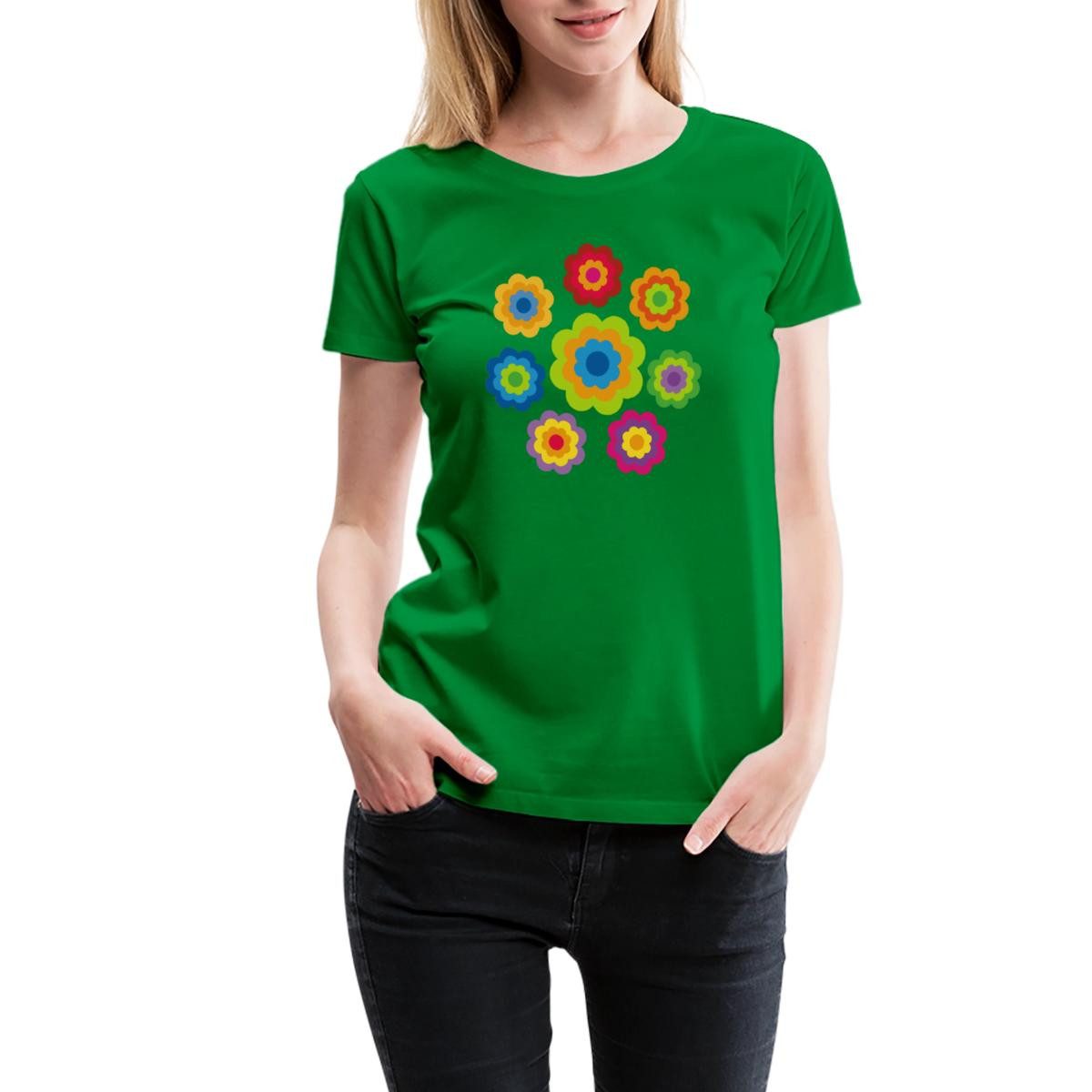 Spreadshirt T-Shirt 70er Jahre Hippie Flower günstig online kaufen
