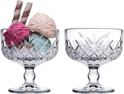 Pasabahce Eisschale Timeless Eiscreme Dessertschale im Kristalldesign 280 ml 2er Set, (2-tlg)