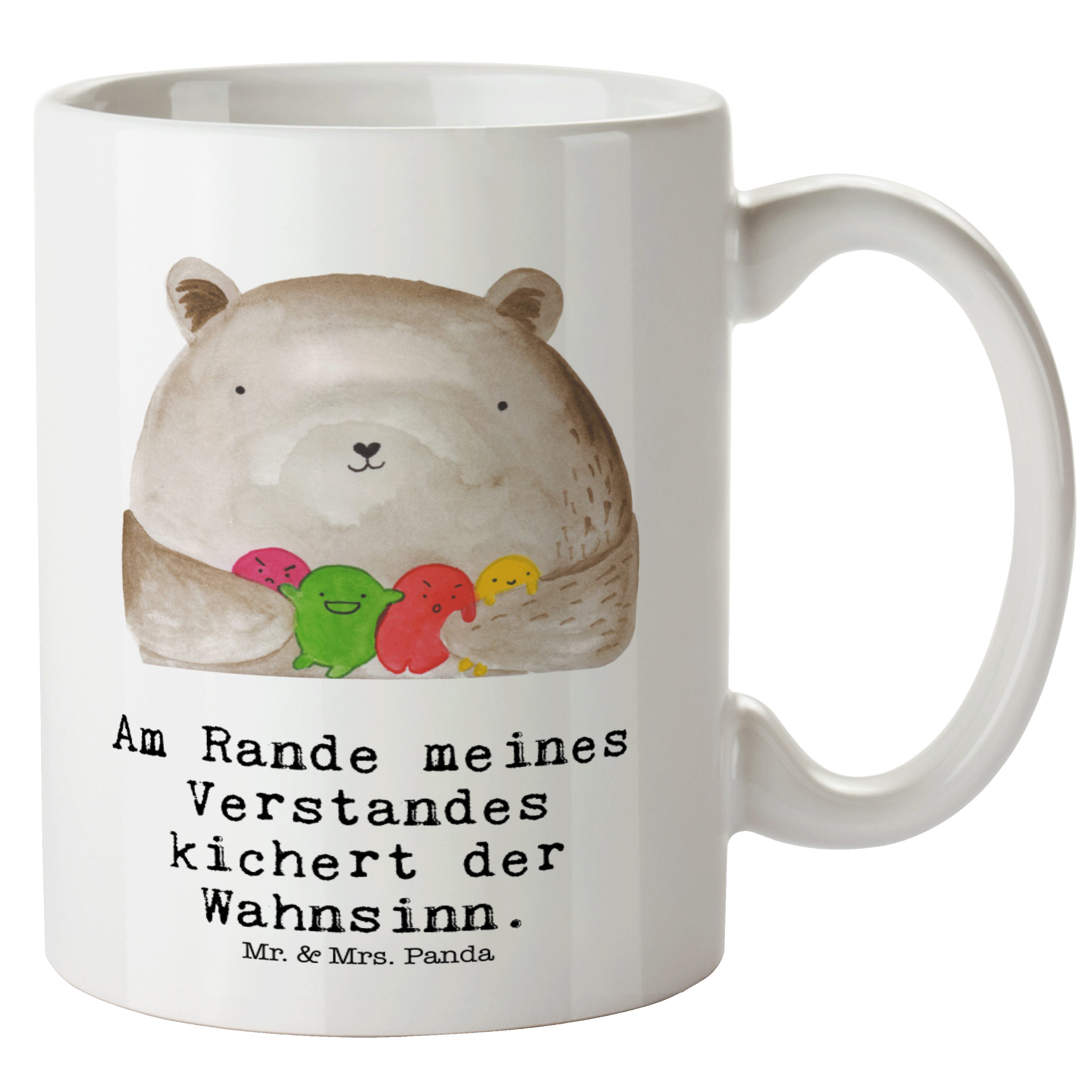 Mr. & Mrs. Panda Tasse Bär Gefühl - Weiß - Geschenk, Jumbo Tasse, Groß, spülmaschinenfest, W, XL Tasse Keramik
