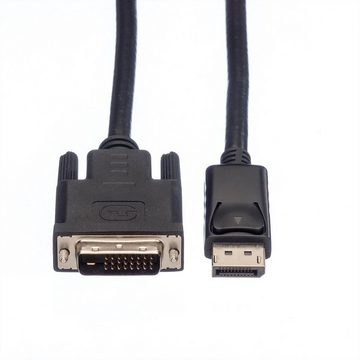 ROLINE DisplayPort Kabel DP ST - DVI ST, LSOH Audio- & Video-Kabel, DisplayPort Männlich (Stecker), DVI-D 24+1, Dual-Link Männlich (Stecker) (100.0 cm)