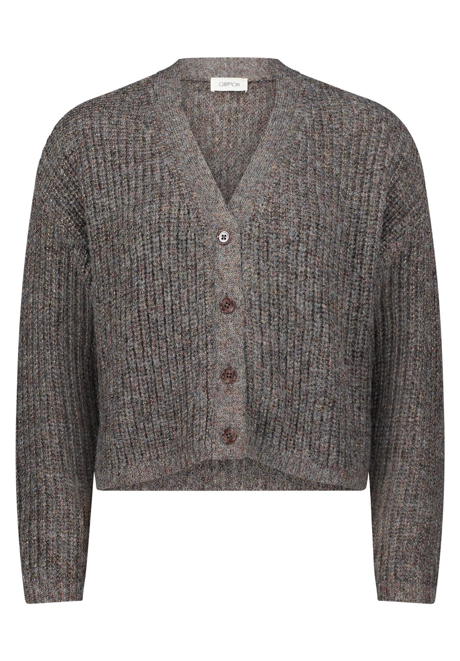 Cartoon Strickjacke Damen Cardigan mit V-Ausschnitt (1-tlg) günstig online kaufen