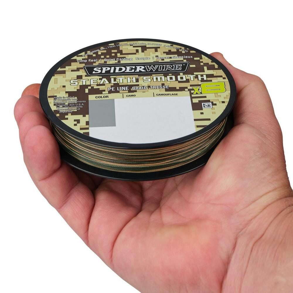 Spiderwire Angelschnur Spiderwire STEALTH SMOOTH 8 CAMO 150m 300m Camouflage, 0.09 m Länge, Sehr abriebfest, Rund geflochten