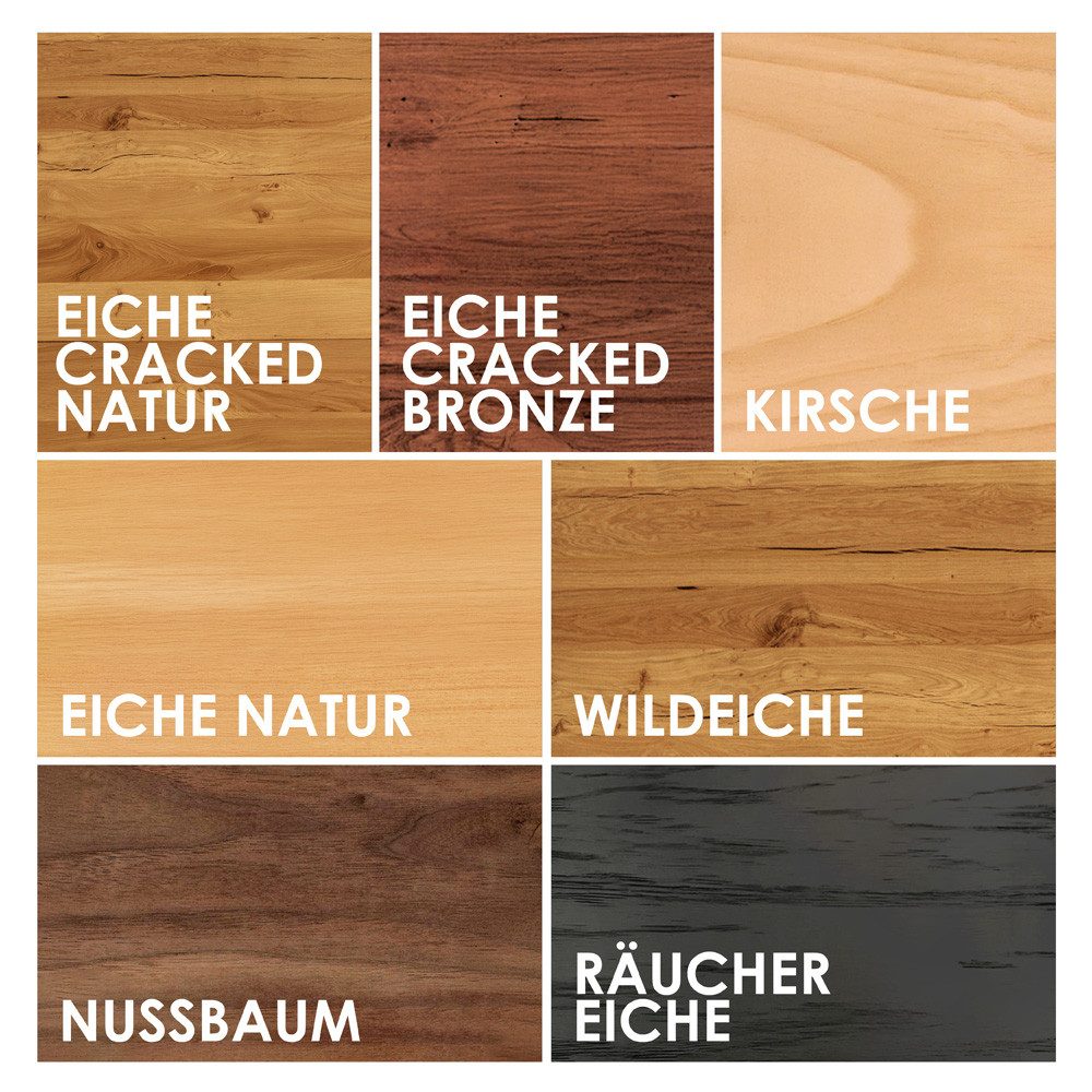 Henneke Waschtisch Corian® WoodOne+ mit Becken mittig eckig und Unterschrank zweireihig, Fugenlos aus Mineralwerkstoff