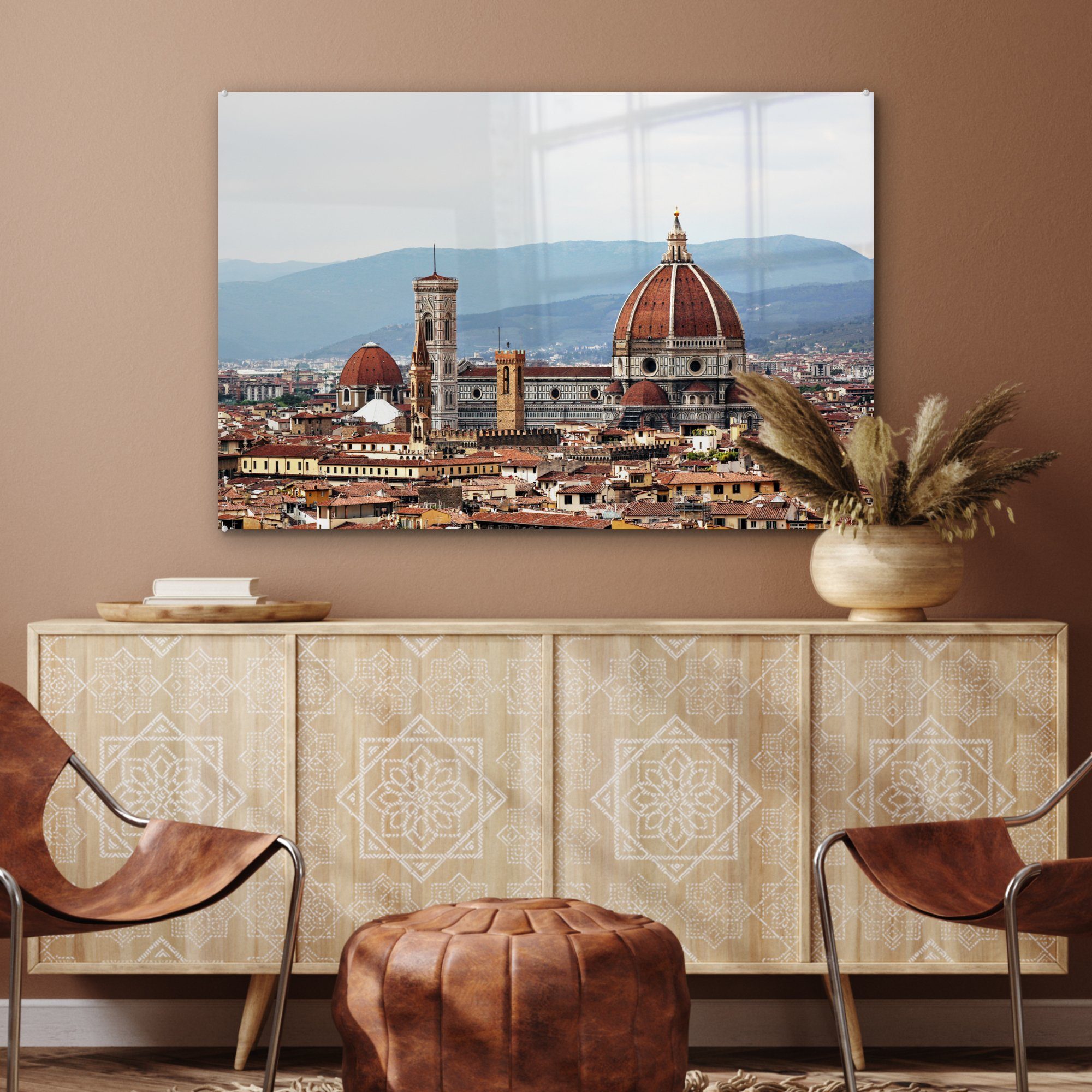 St), Italien - Wohnzimmer Acrylglasbild MuchoWow - Florenz, & Schlafzimmer Acrylglasbilder (1 Architektur