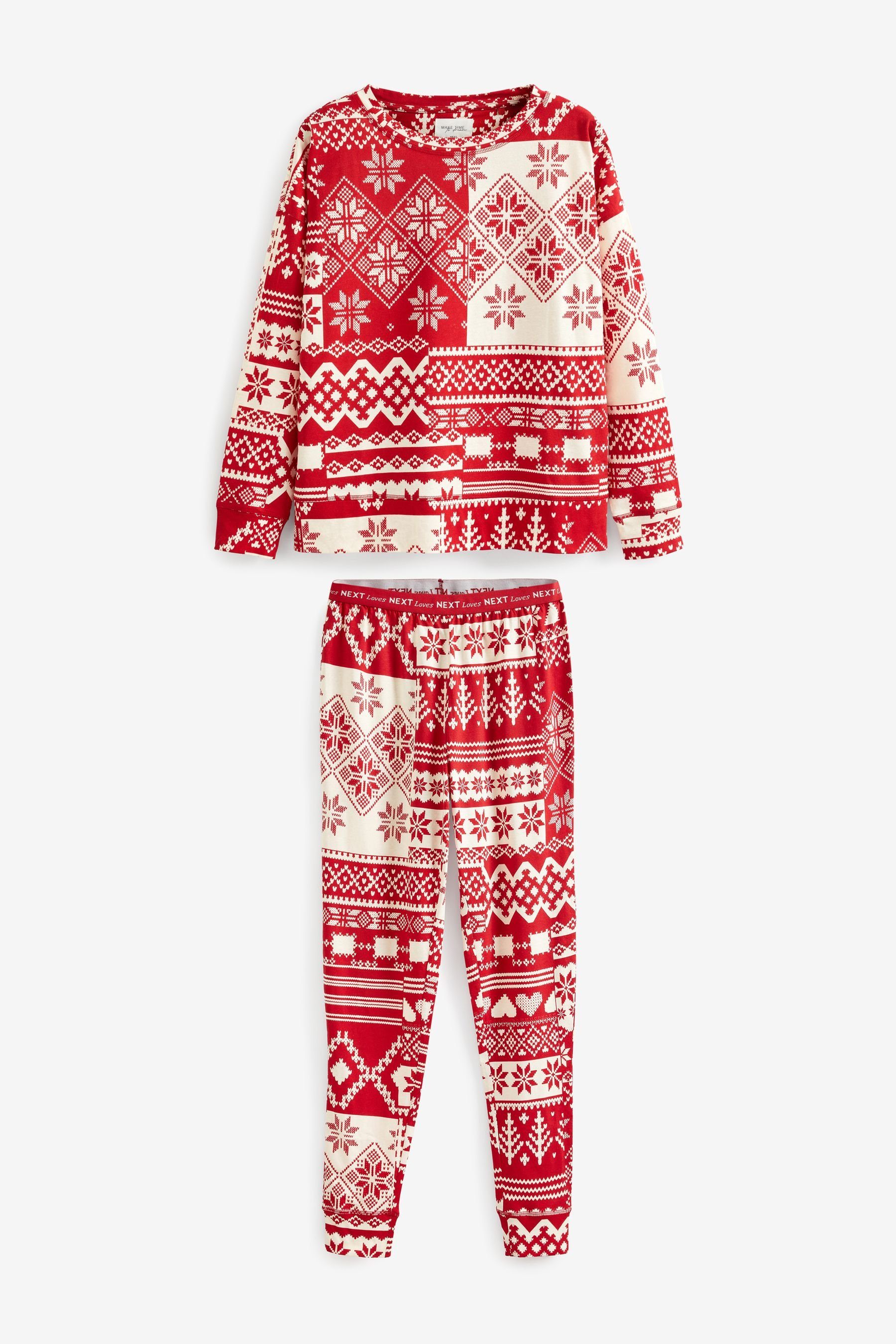 Next Pyjama aus Langärmeliger Baumwolle tlg) (2 Pyjama