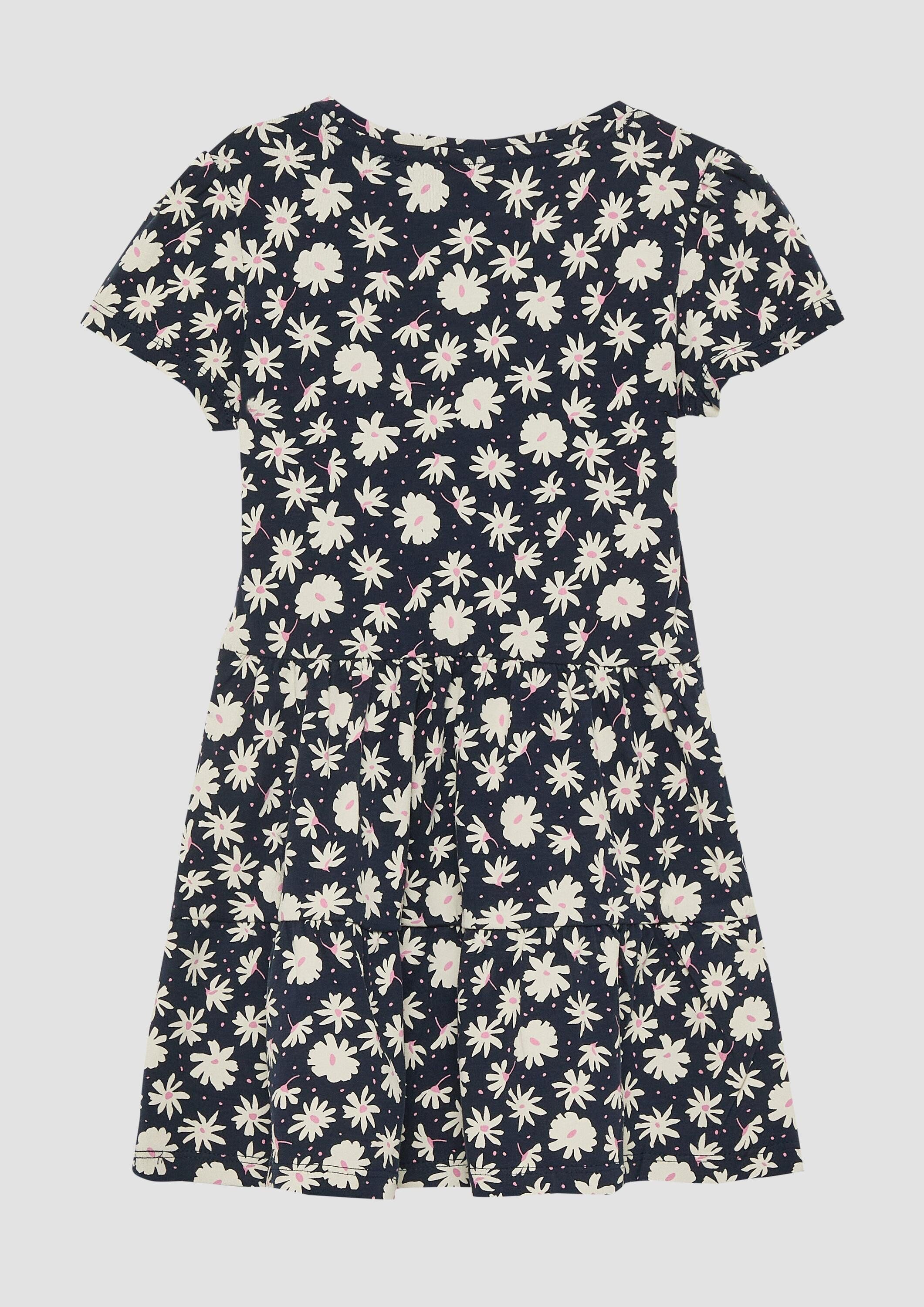 s.Oliver Minikleid Kleid Stufenkleid mit All-over-Print