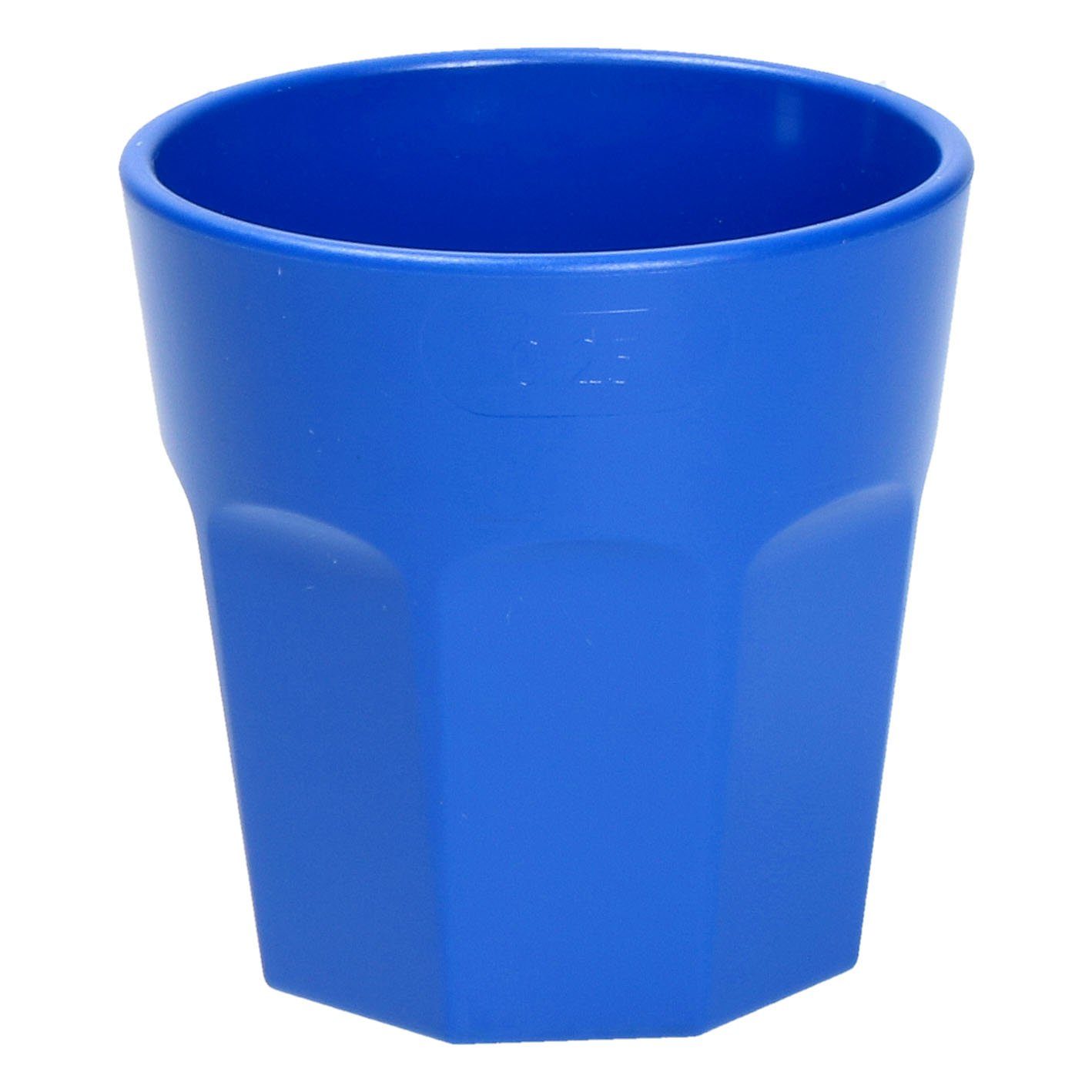 mehrweg.pro Mehrwegbecher Trinkbecher "Tumble", Kunststoff, (Sparset, 1-tlg., 1), Füllstrich standard-blau PS